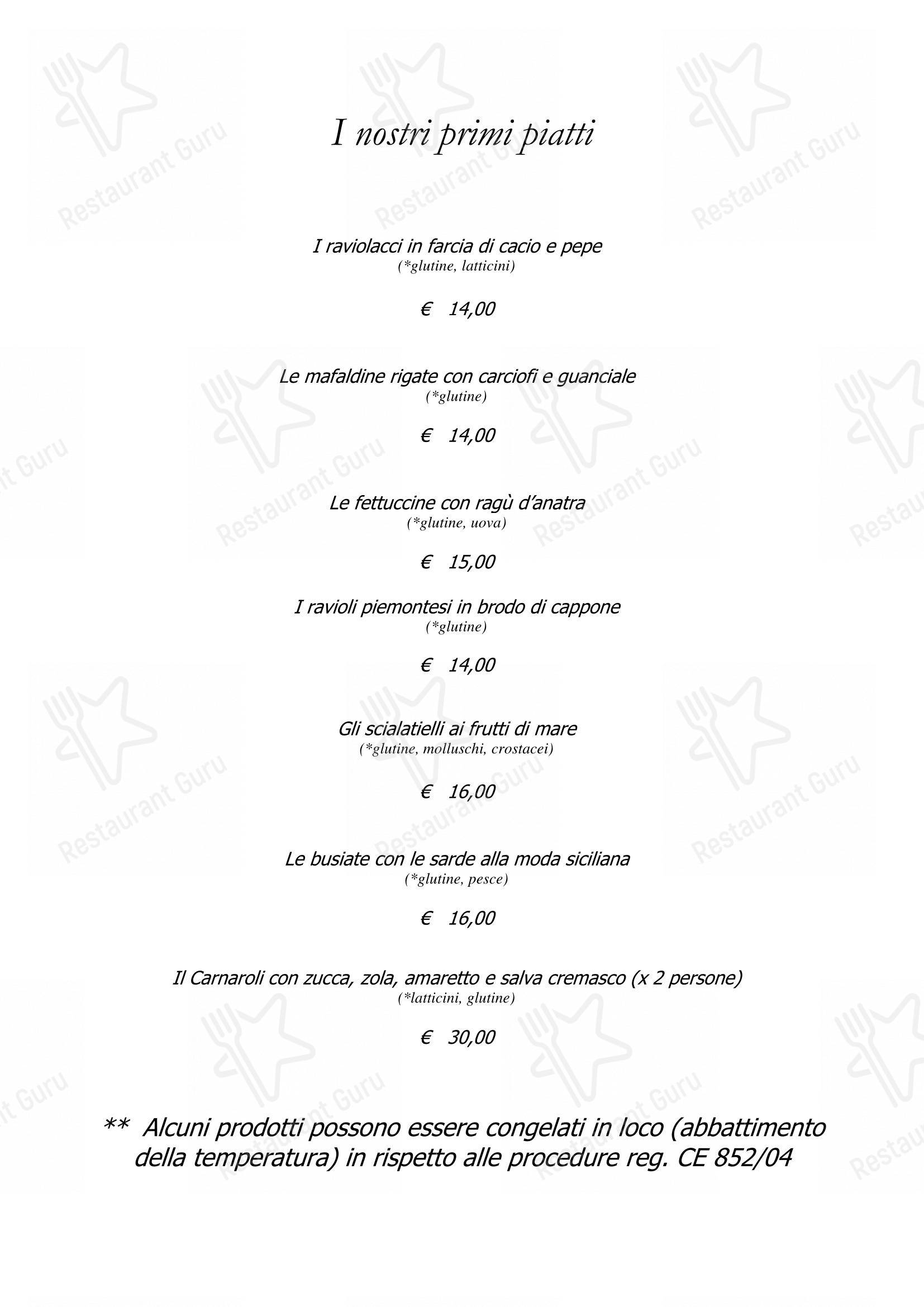 Menu per Ponte Rosso pizzeria
