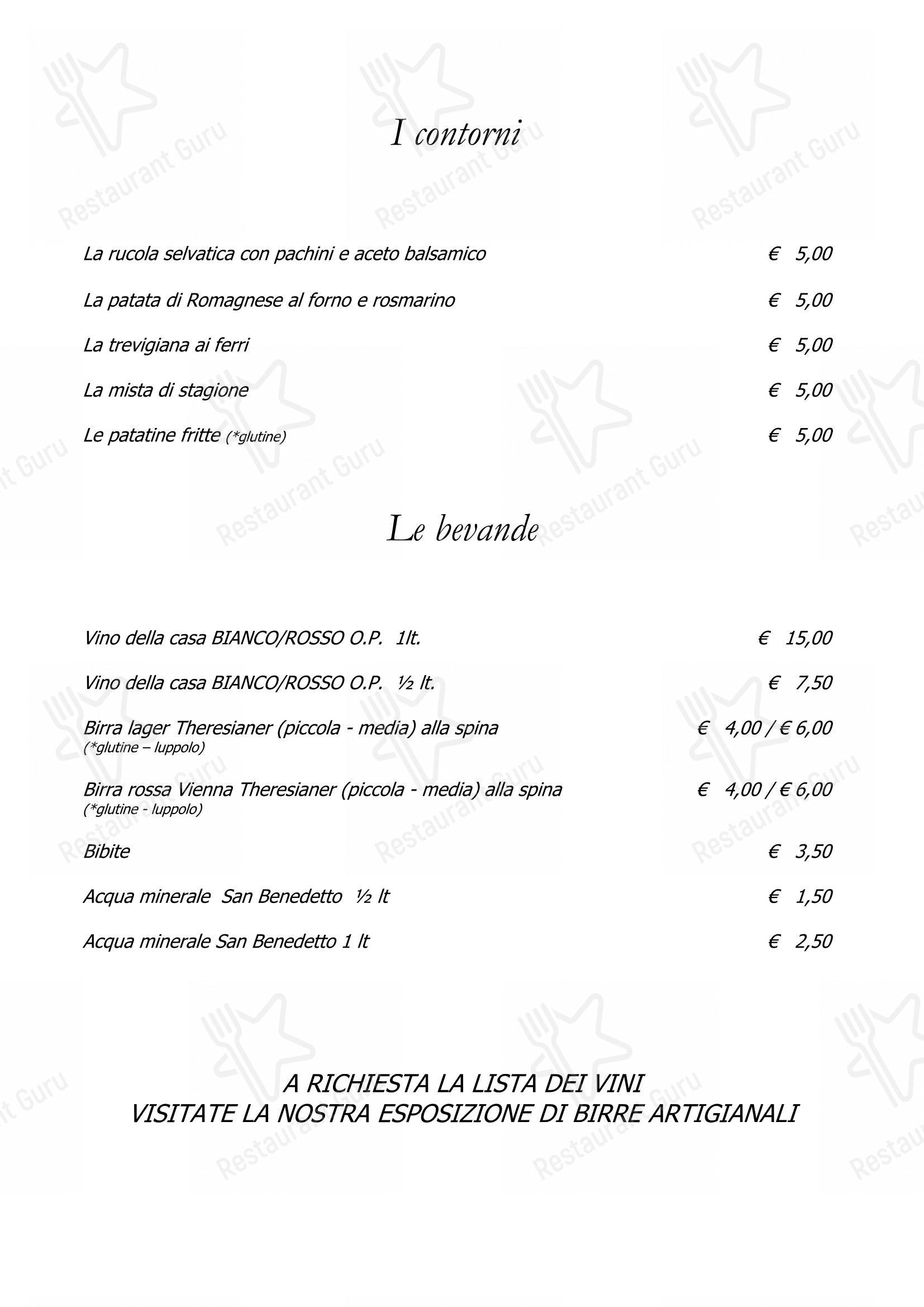 Menu per Ponte Rosso pizzeria