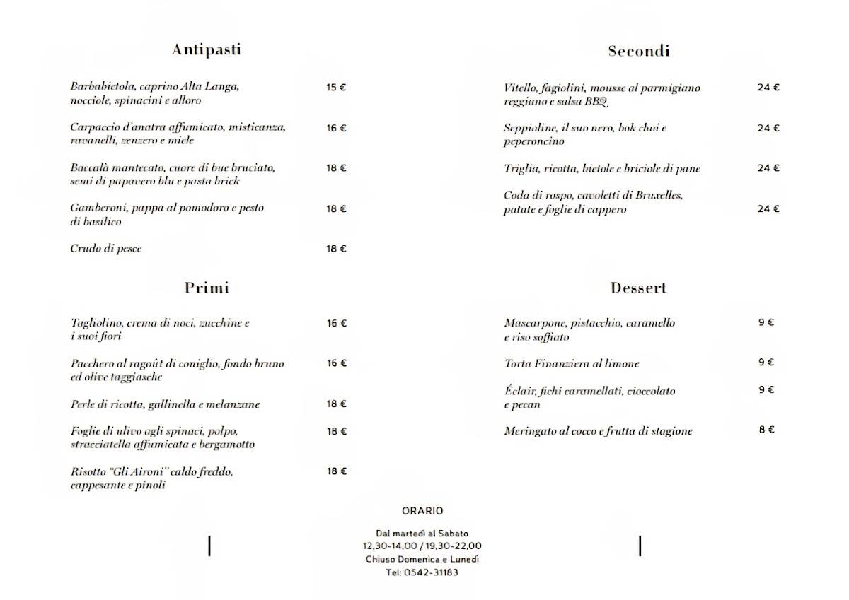 Menu di Popeye Ristorante 