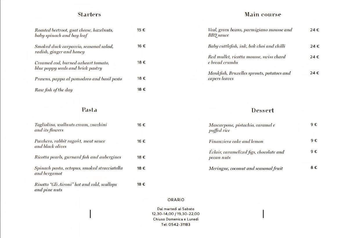 Menu di Popeye Ristorante 