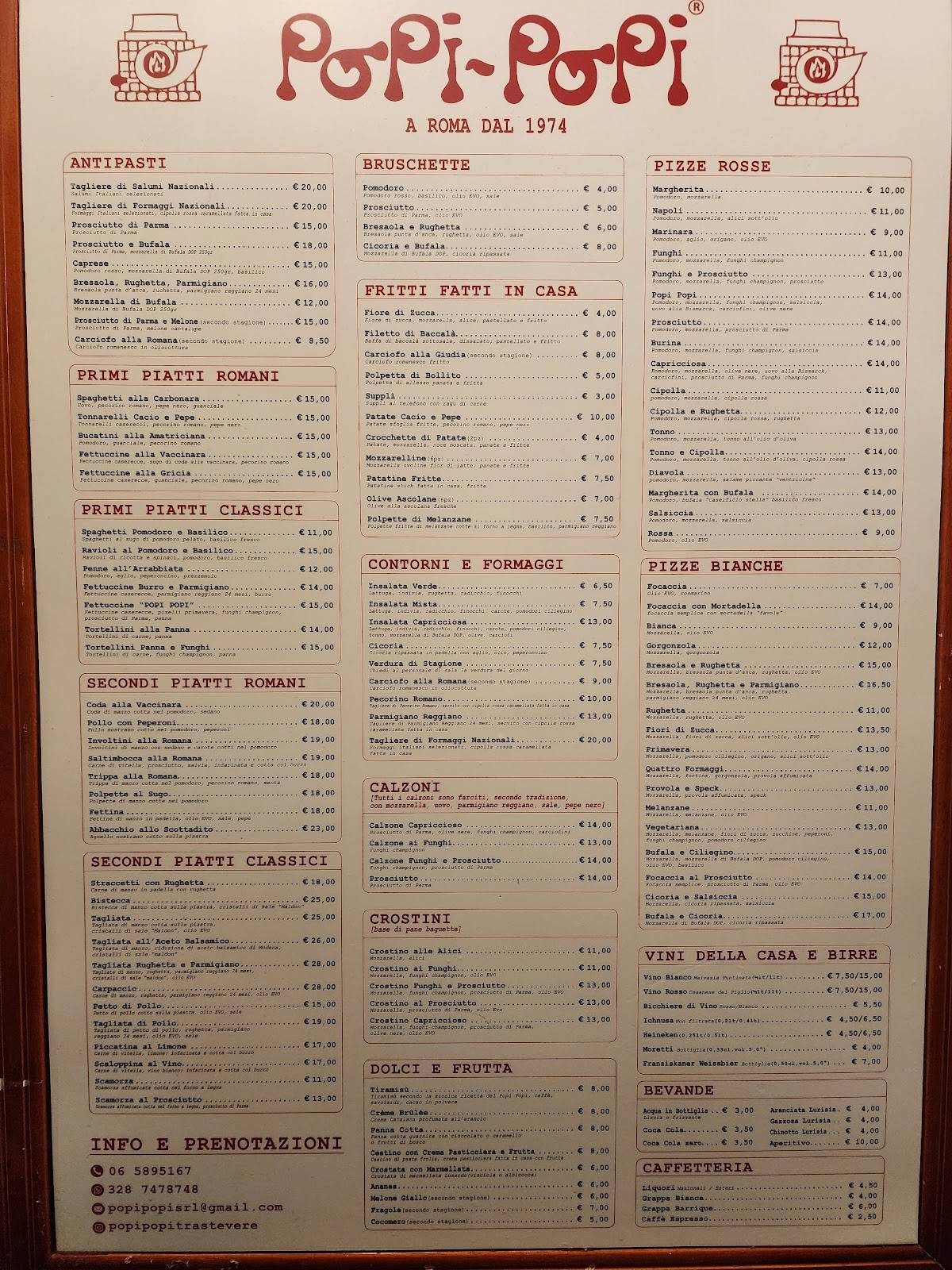 Menu di Popi Popi 