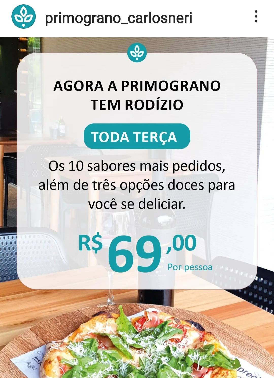 PrimoGrano Pizzaria cardápio