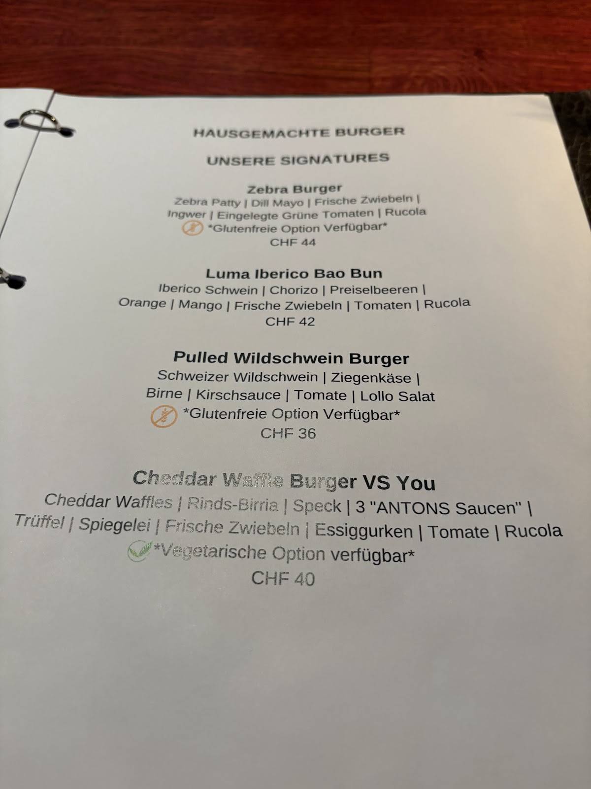 Menu di ANTONS 