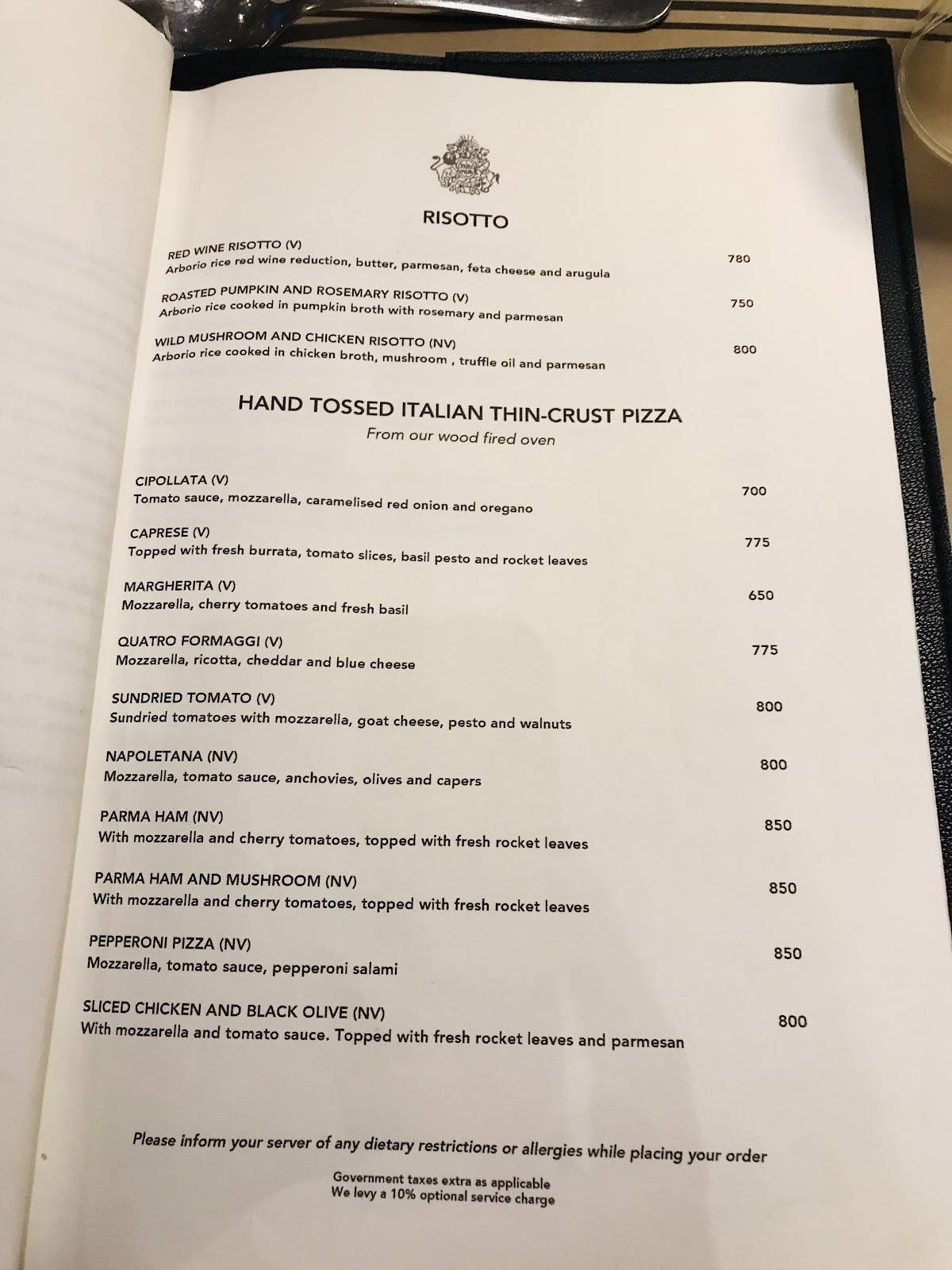 Baradari Restaurant & Bar menu