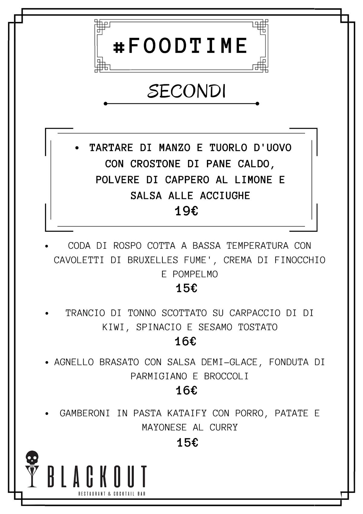 Menu di Blackout Cocktail&More 