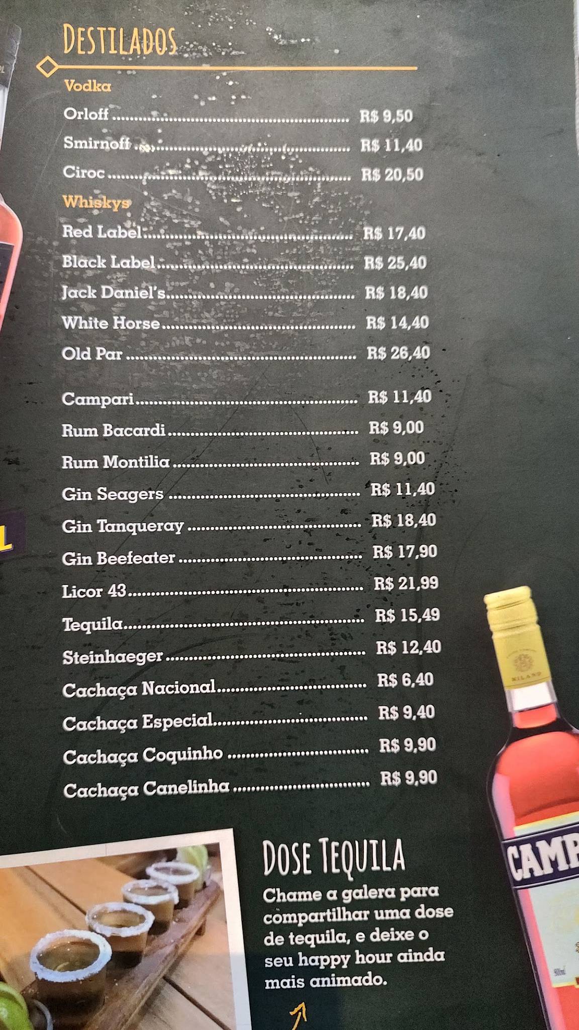 Boteco Vila Madá cardápio