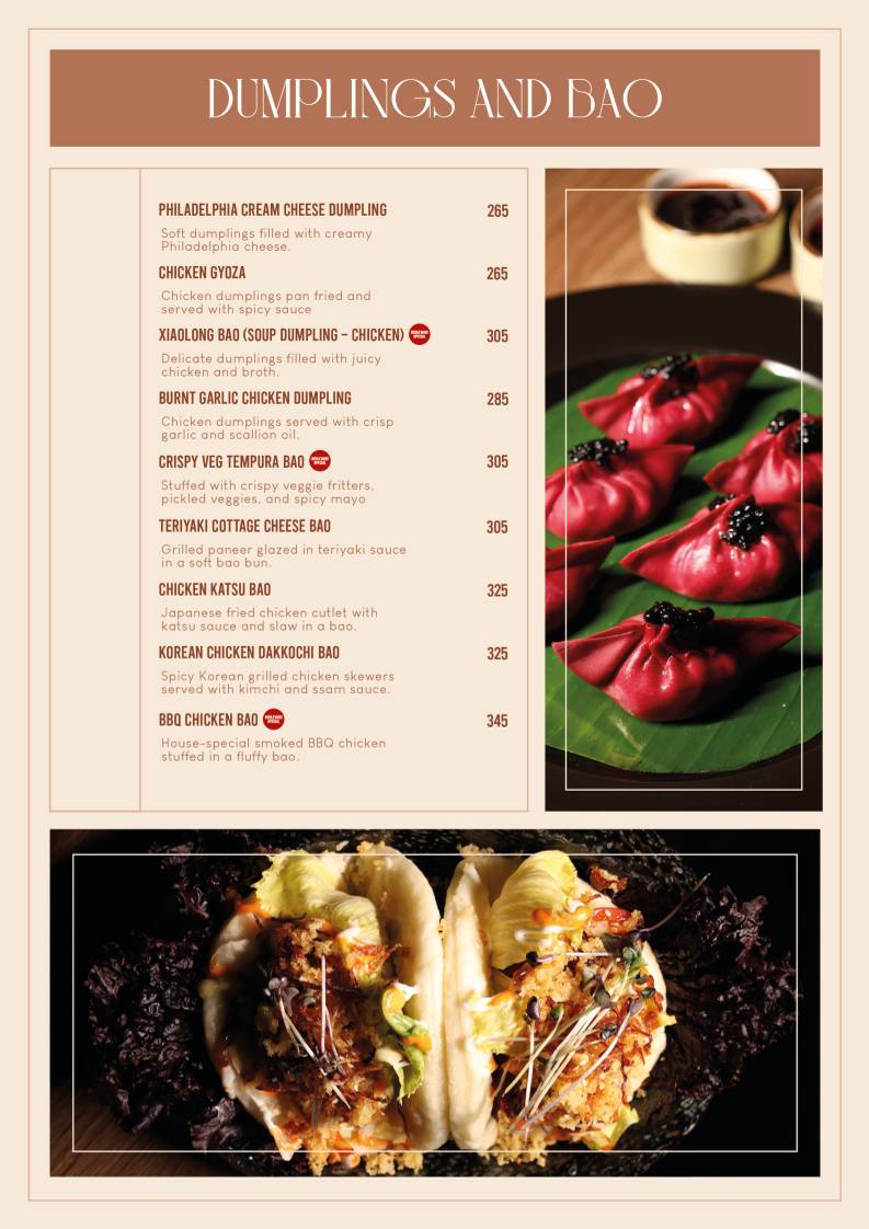 Boulevard Restaurant and Bar menu