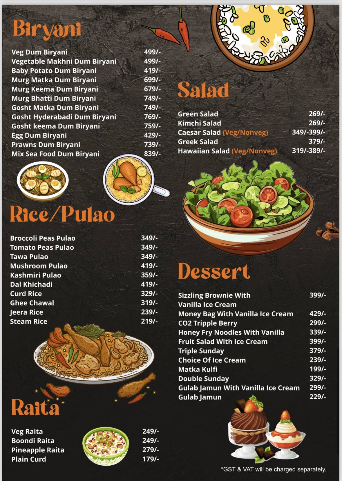 Cafe CO2 menu