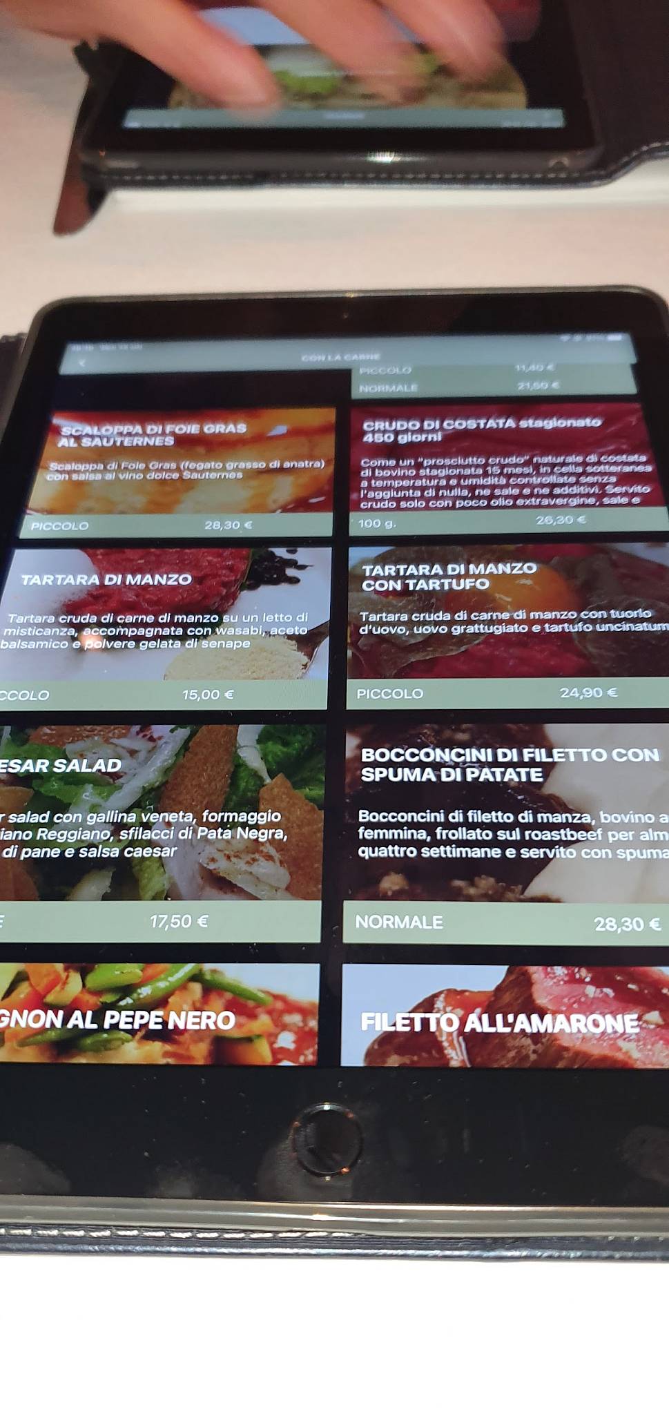 Menu di Caffè Concerto 