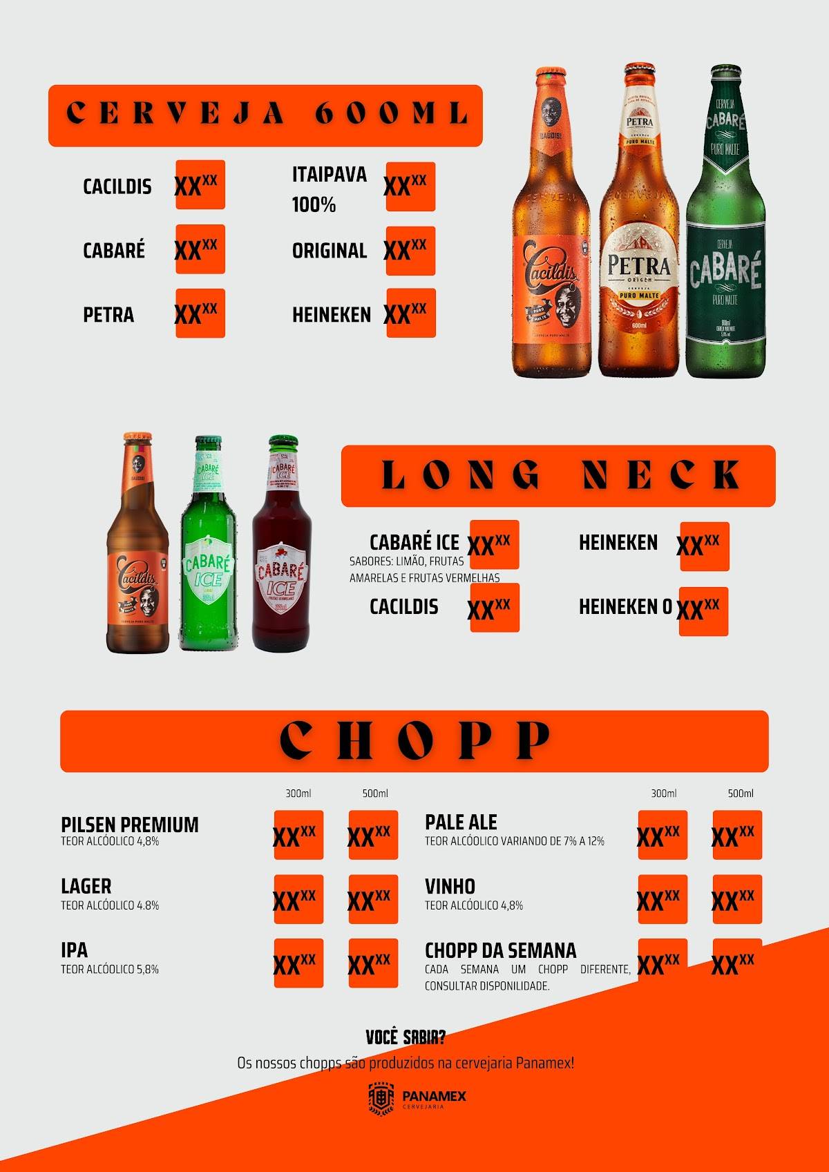 Chopp Club Bar cardápio