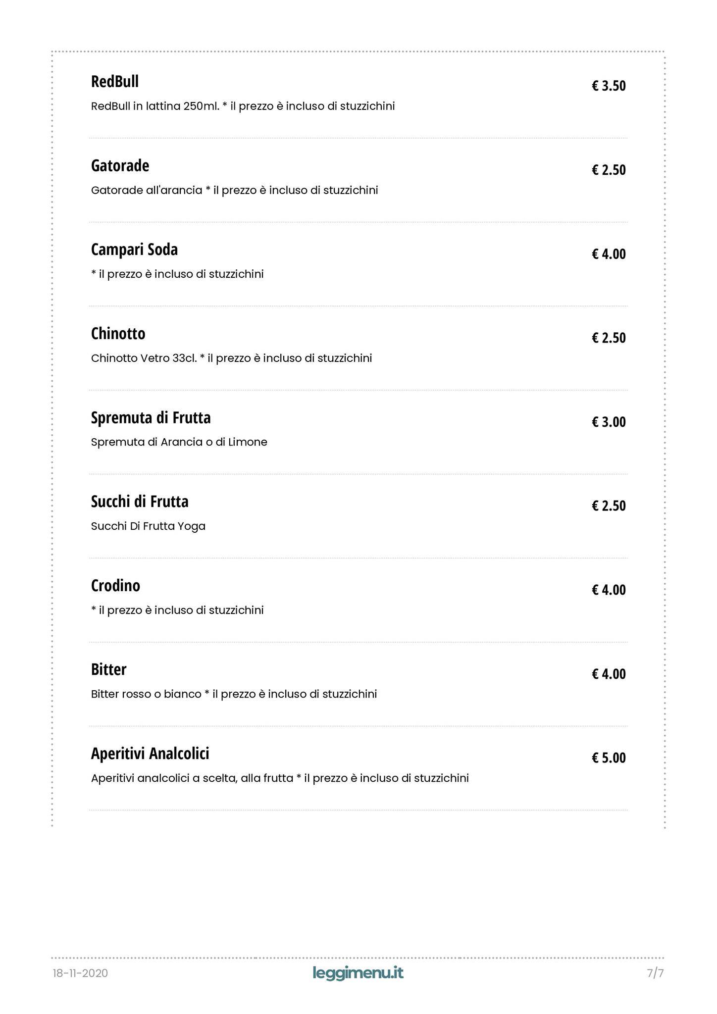 Menu di Crema&cioccolato Via Epomeo 