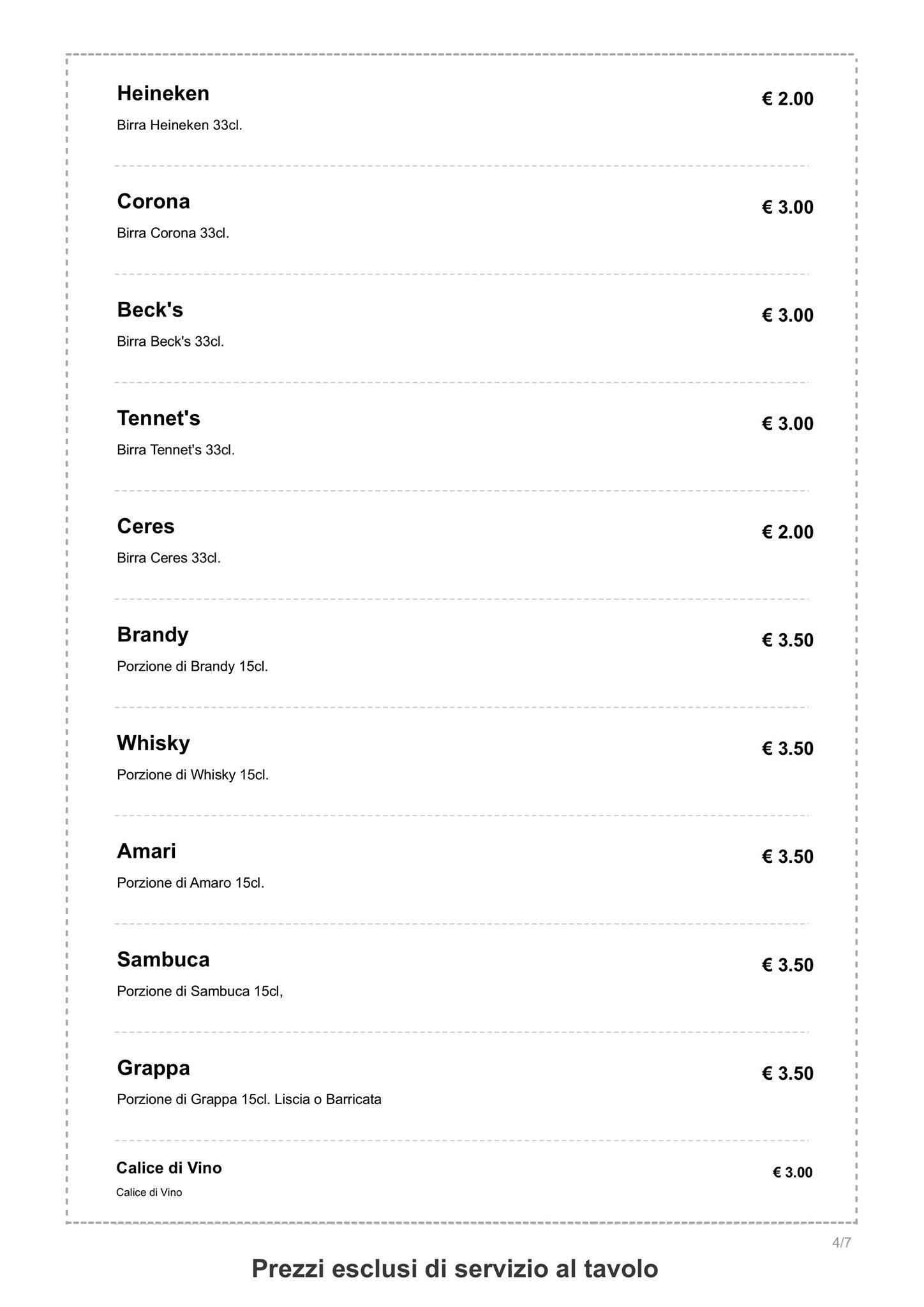 Menu di Crema&cioccolato Via Epomeo 