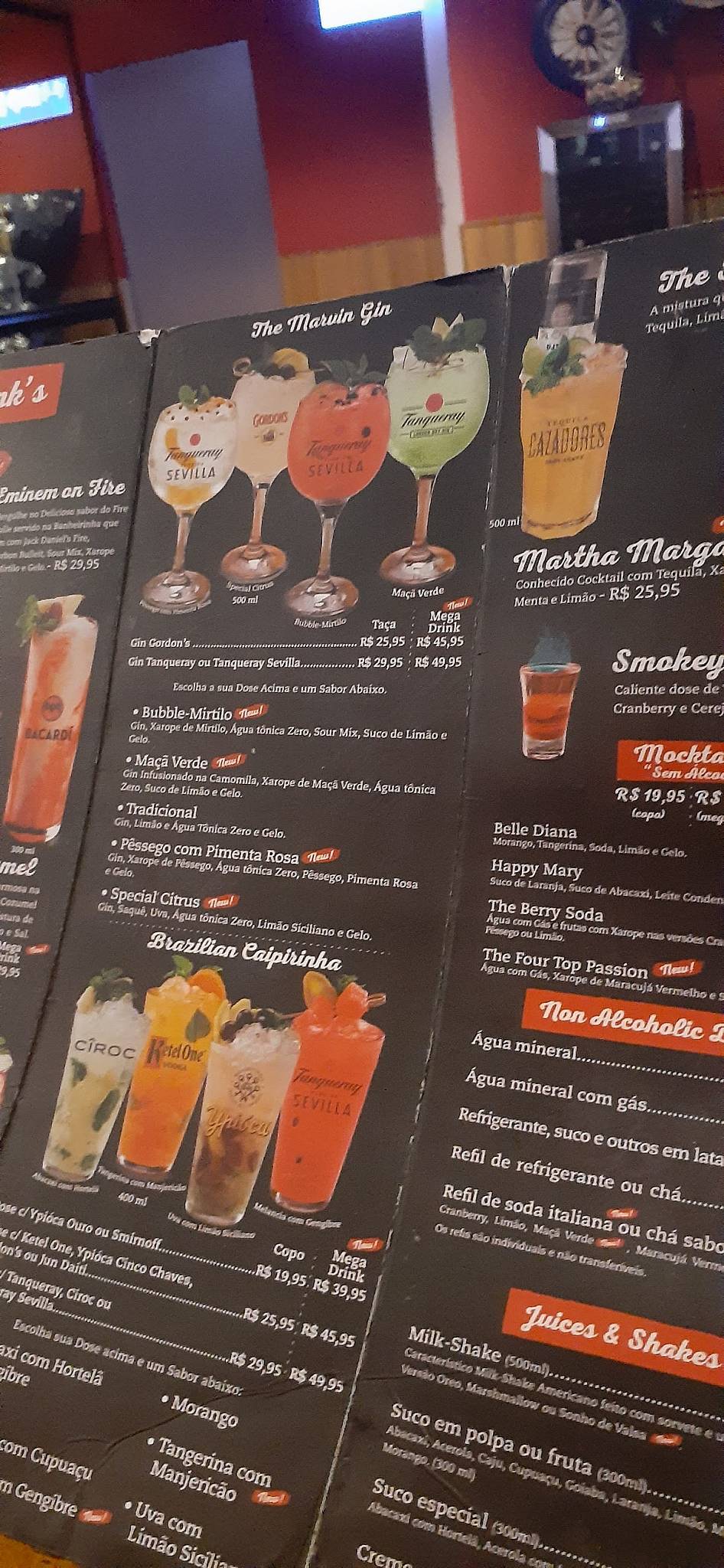 Restaurante Detroit Steakhouse cardápio