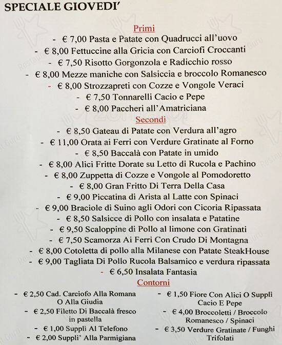 Menu di Fantasia e... 