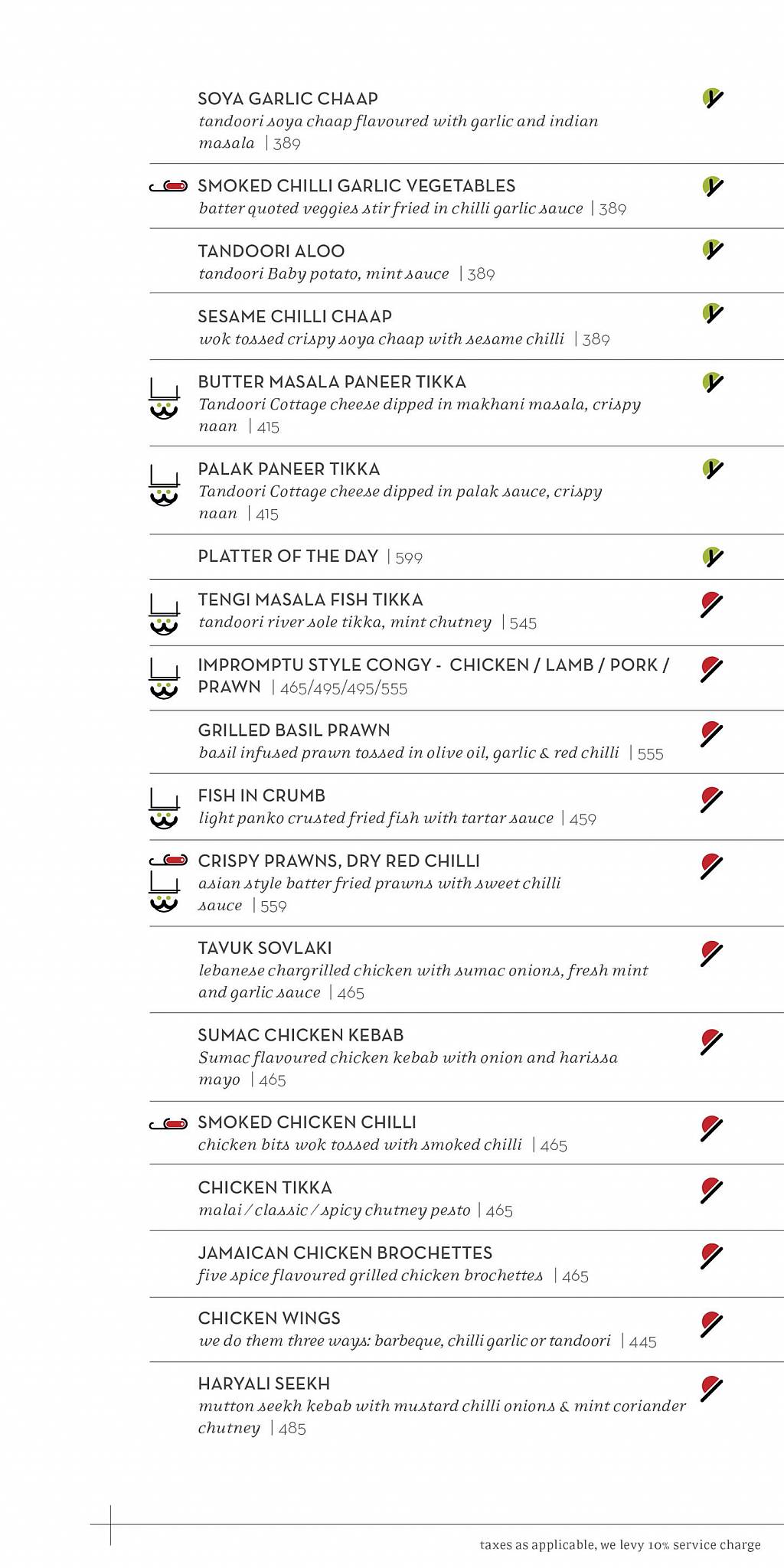 Impromptu menu