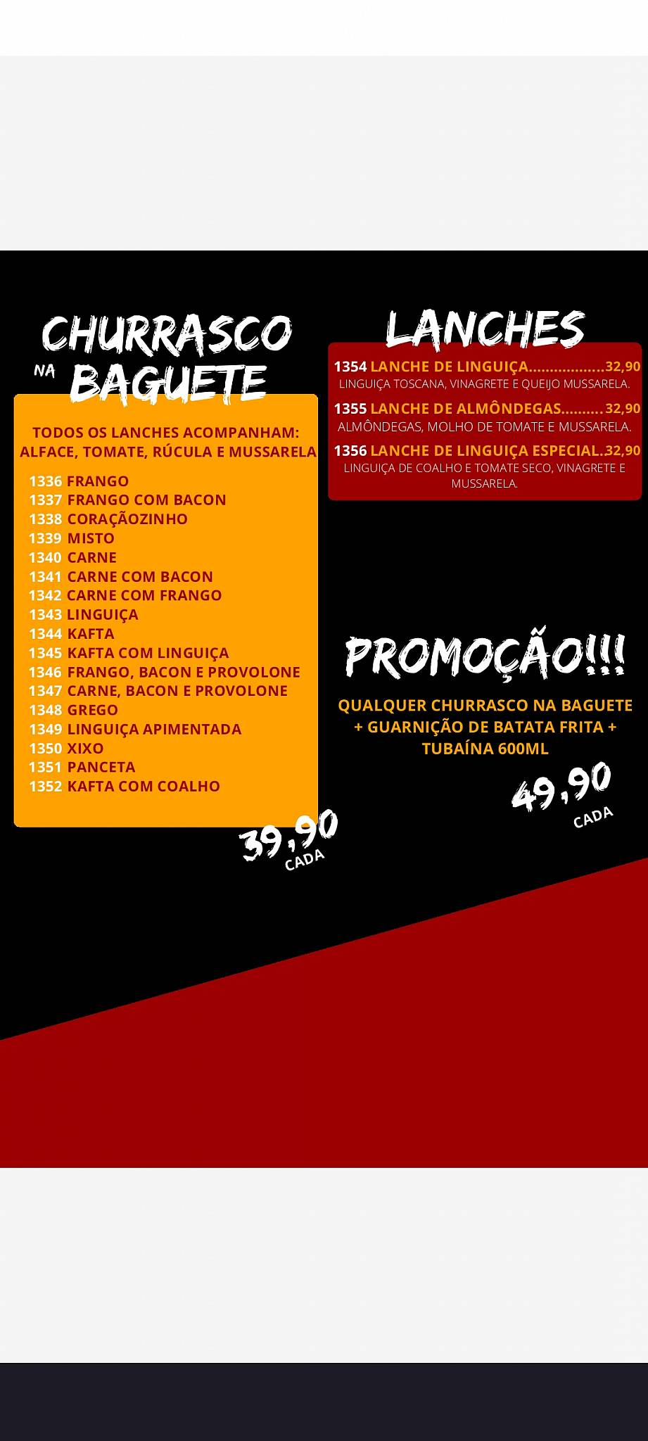 LED'Z CONTAINER GASTROBAR cardápio