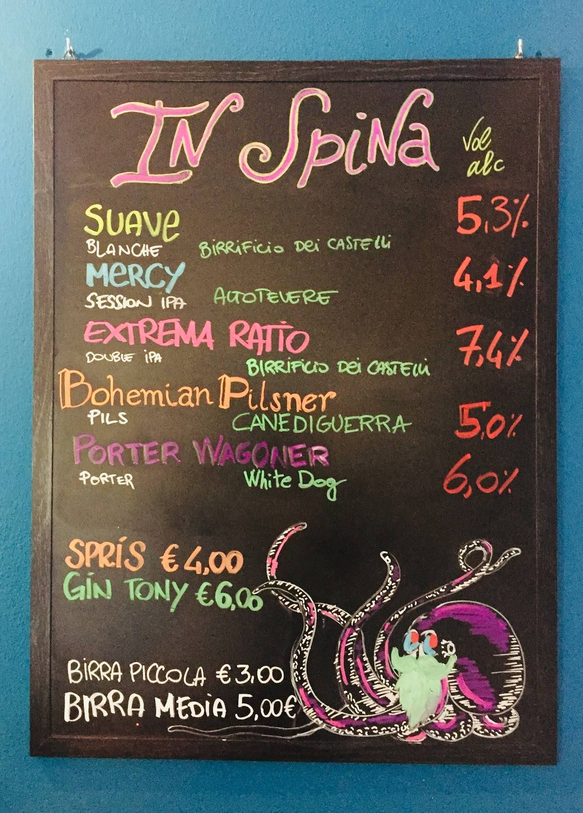 Menu di Magazzino Grandimenti 