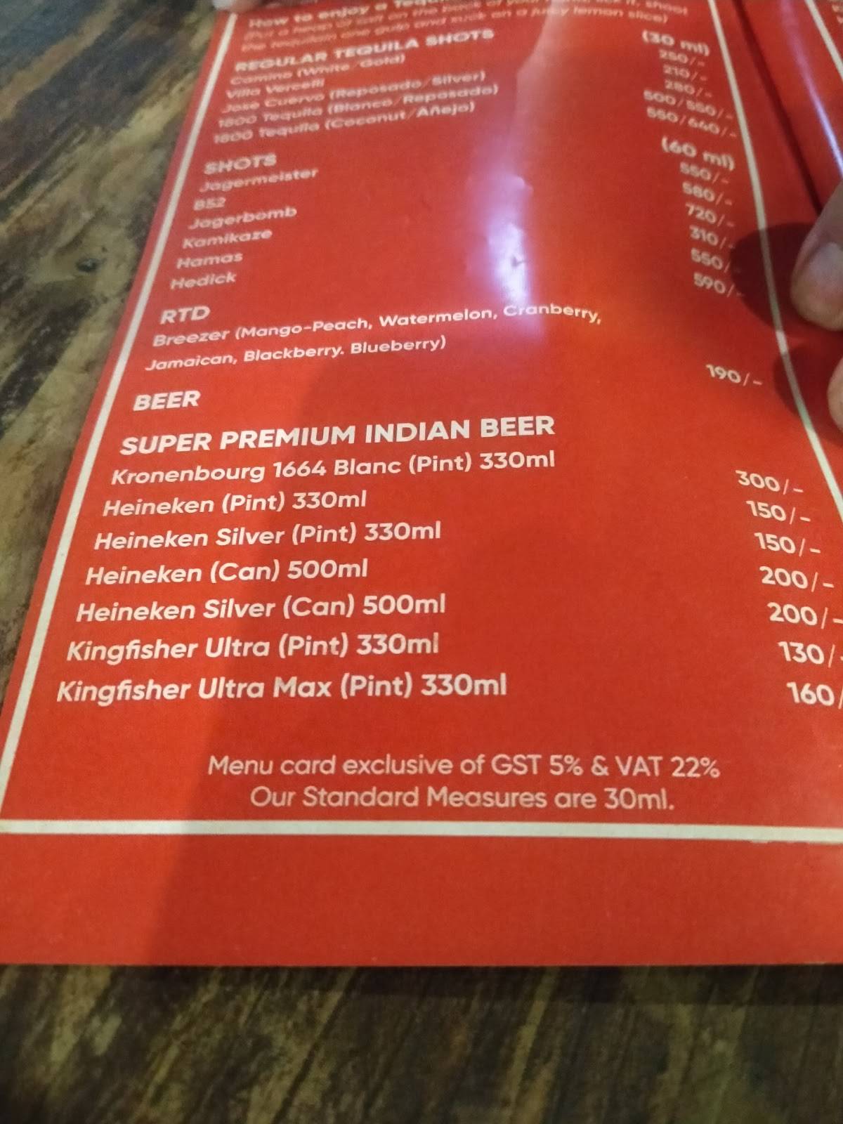 Mango Tree menu