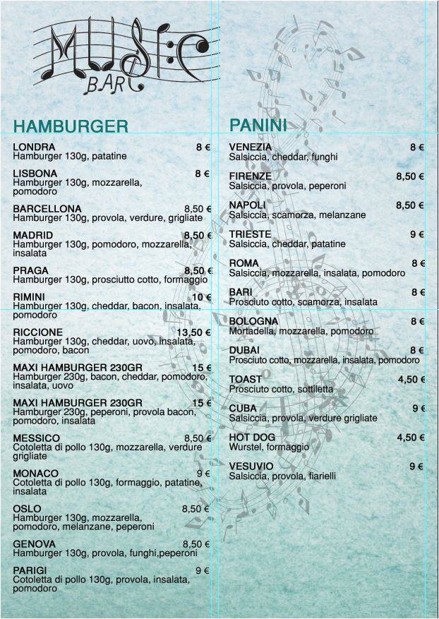 Menu di Music Bar 