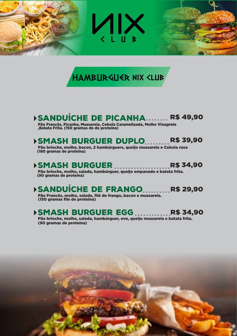 Nix Club - Choperia e Boate em Caldas Novas cardápio