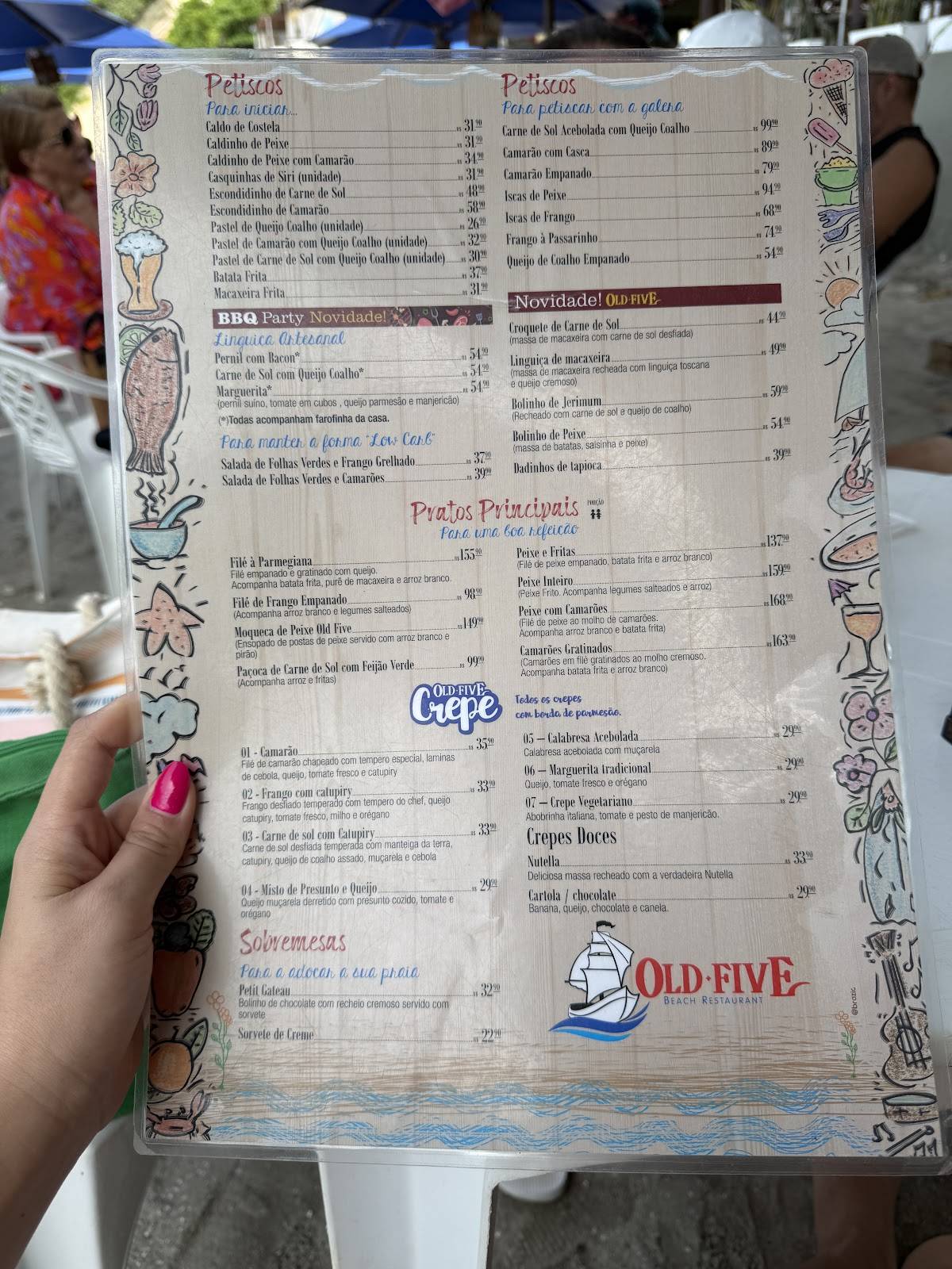 Old Five cardápio