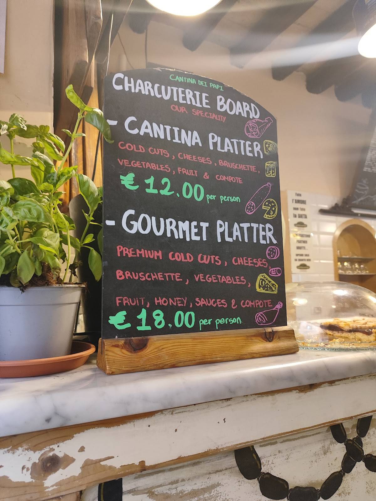 Menu di Prosciutteria Cantina dei Papi - Trevi 