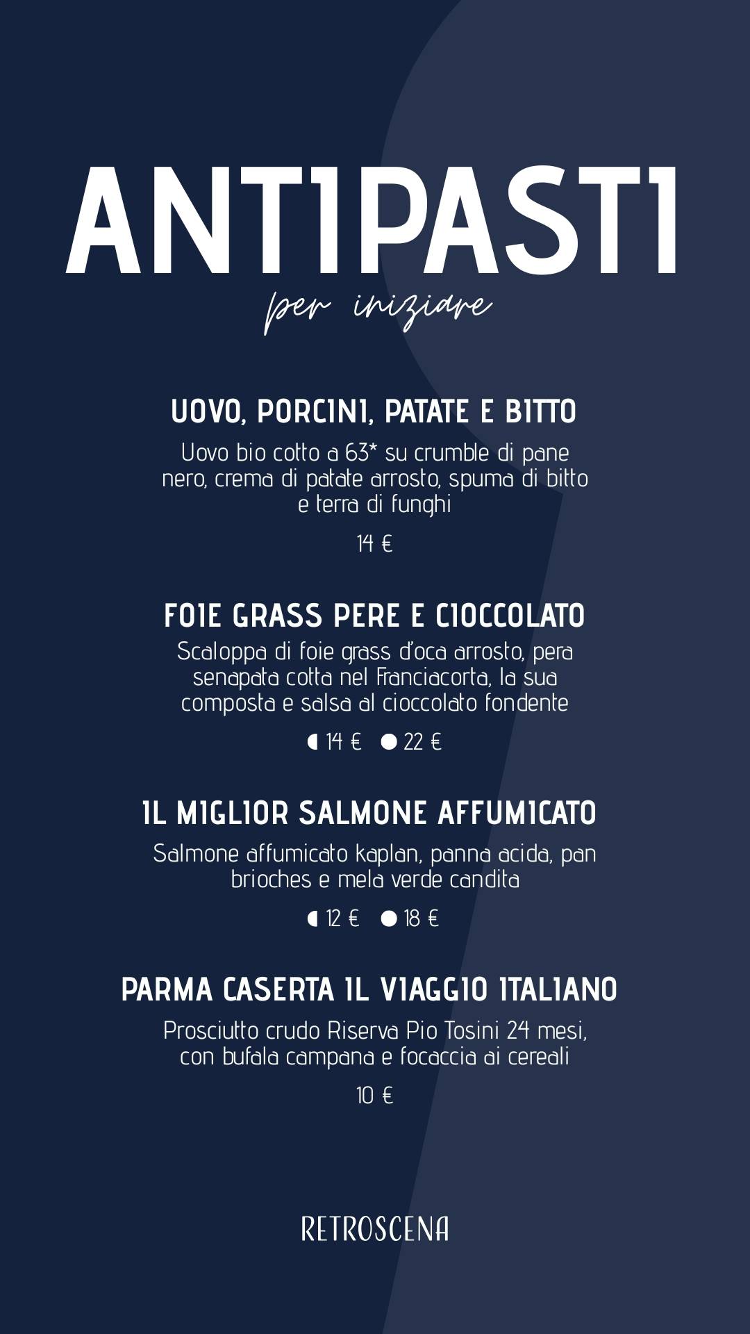 Menu di Retroscena 