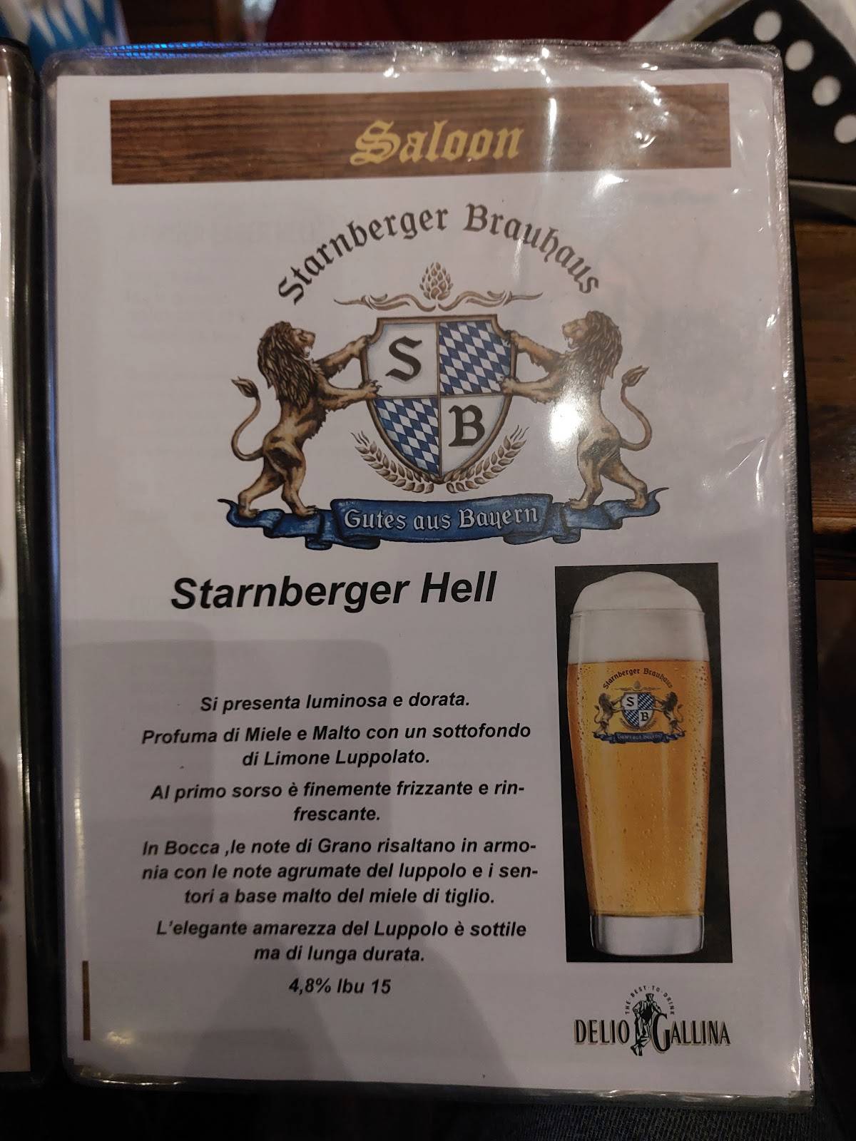 Menu di Saloon 