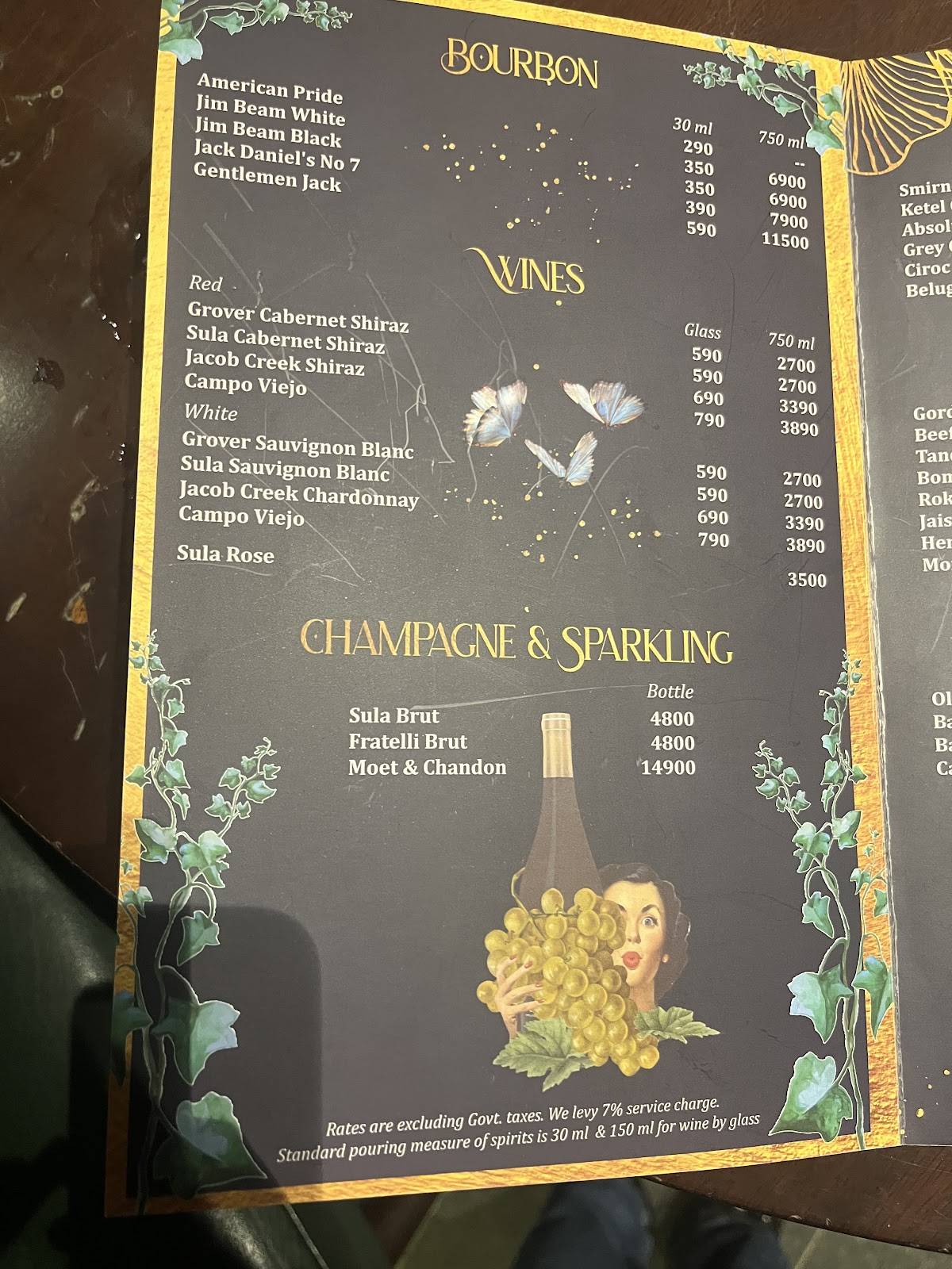 Striker Indore menu
