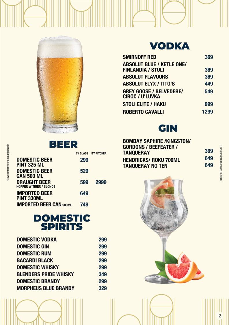 The Living Room Coimbatore menu