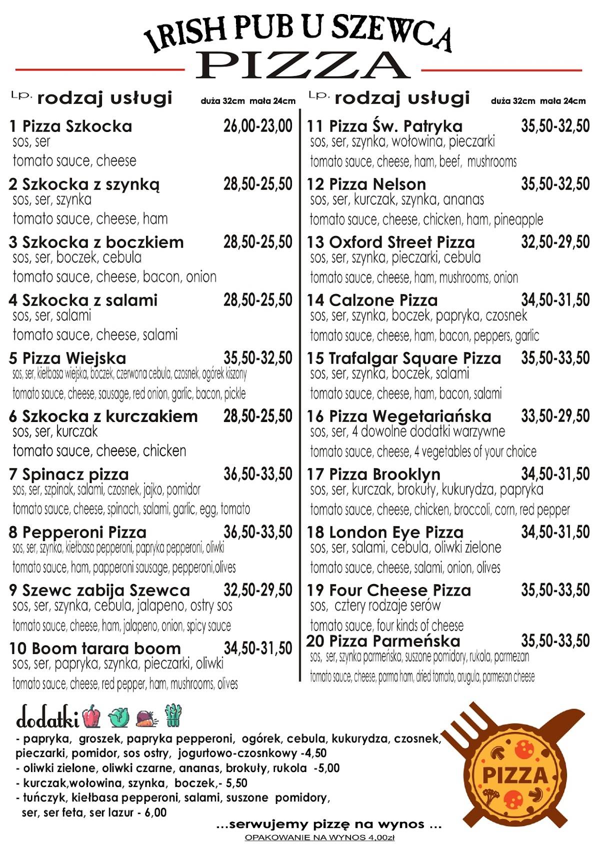 Menu At Pub U Szewca Lublin