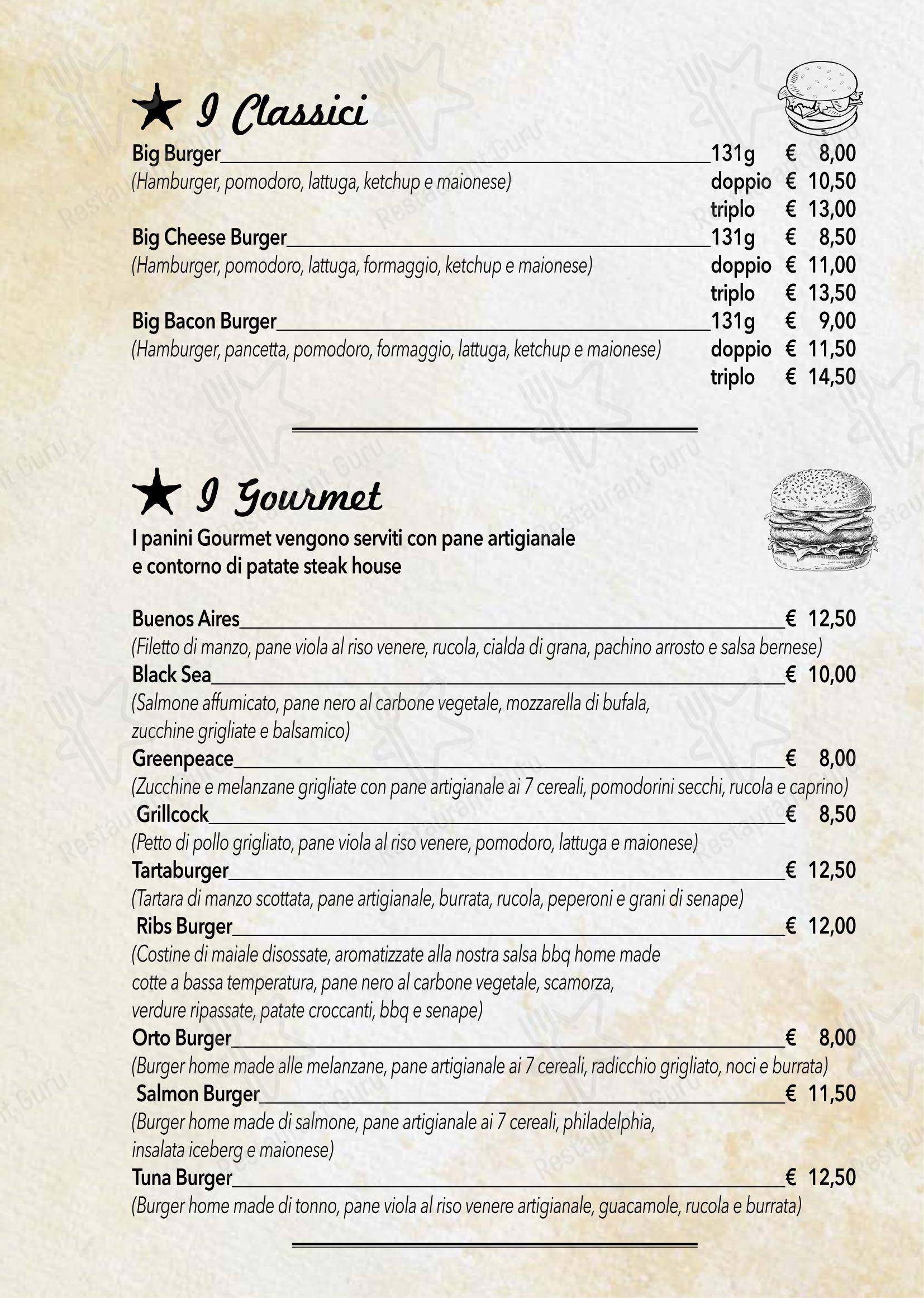 Menu bar per Publito pub & bar