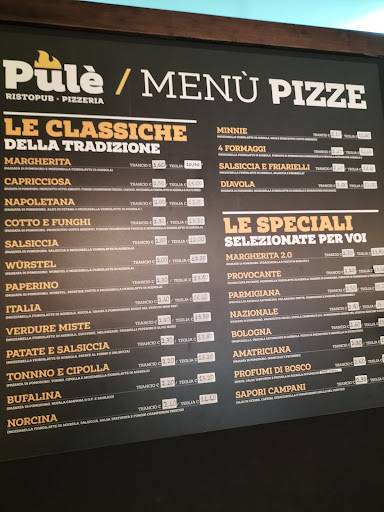 Menu di Pulé Informal Restaurant 