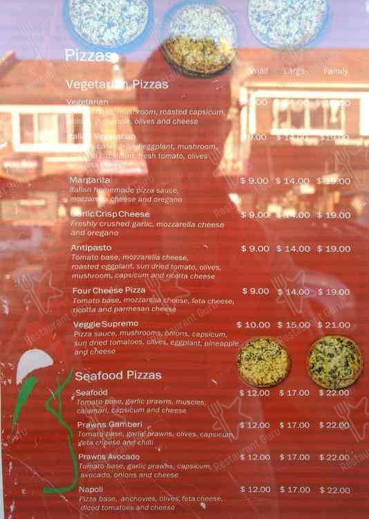 La Pizza menu