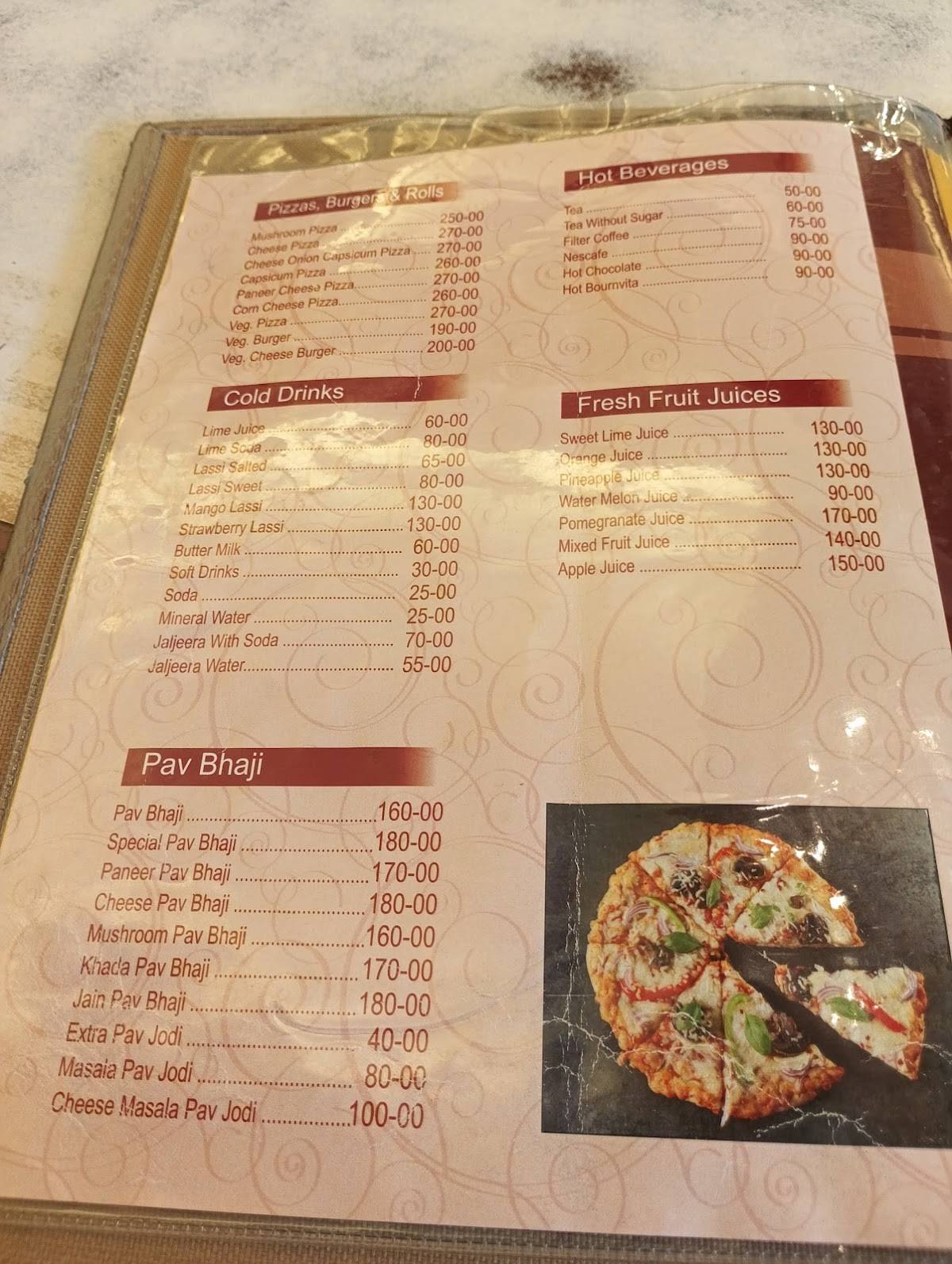 Supreme Tatya Kalyani Veg Restaurant menu
