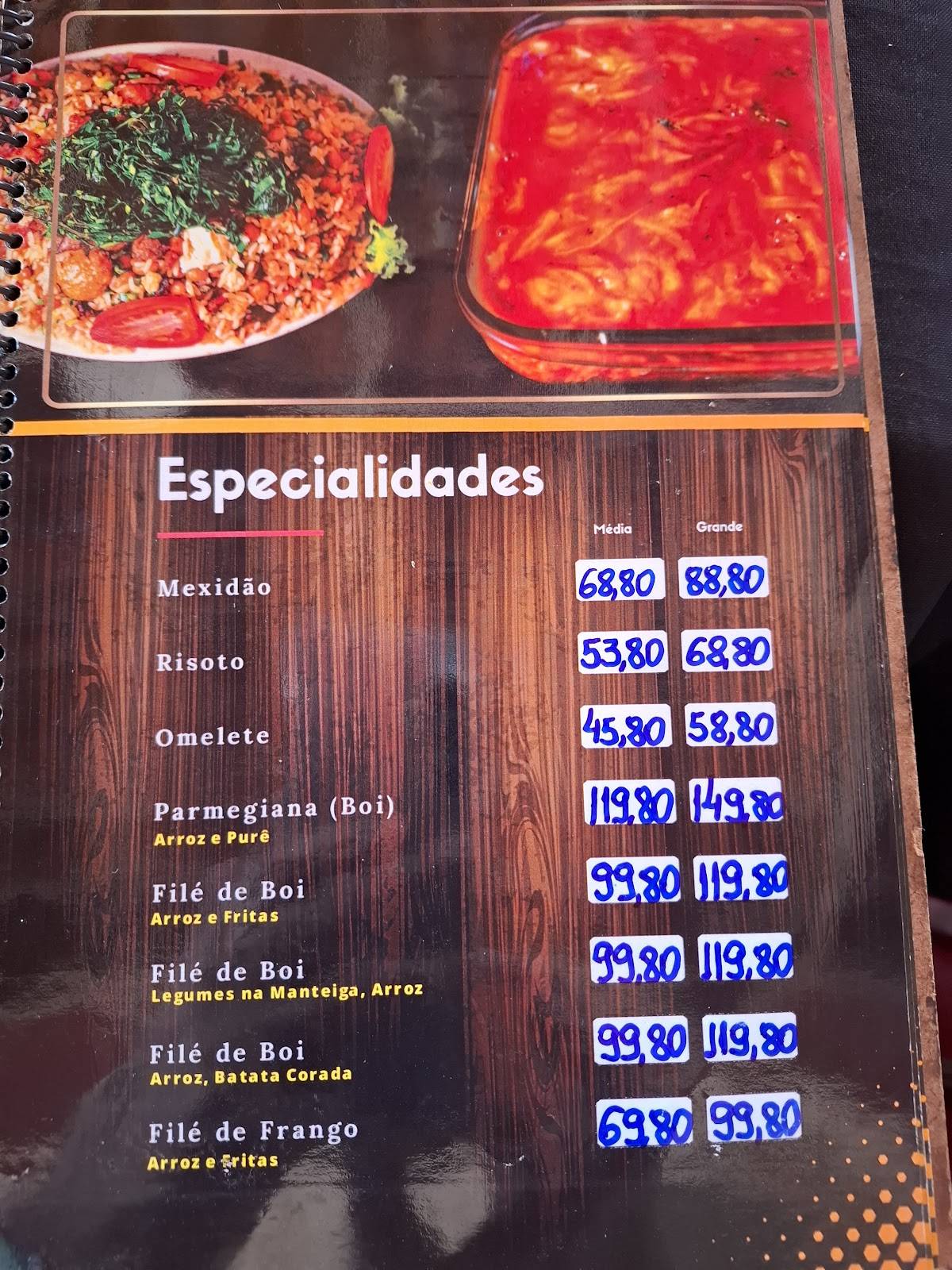 Punga's cardápio