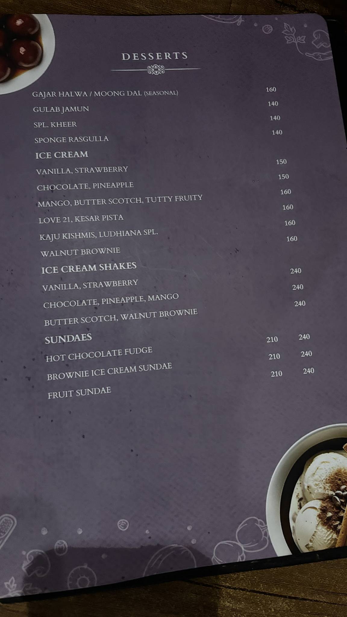 Punjabi Rasoi menu