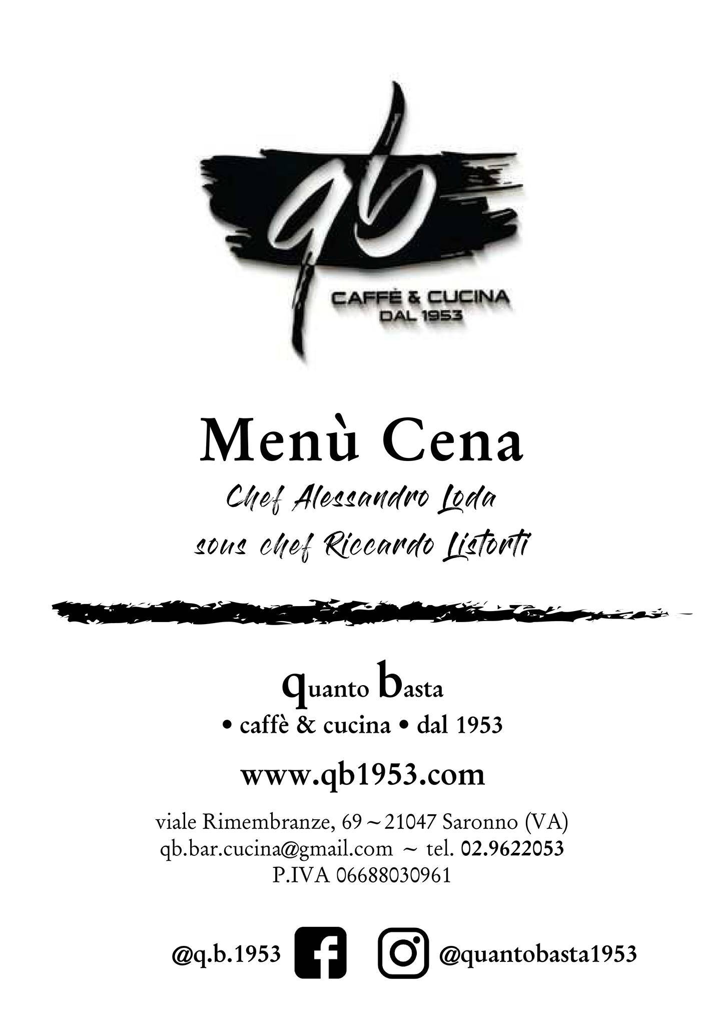 Menu di Quanto Basta Caffé E Cucina 