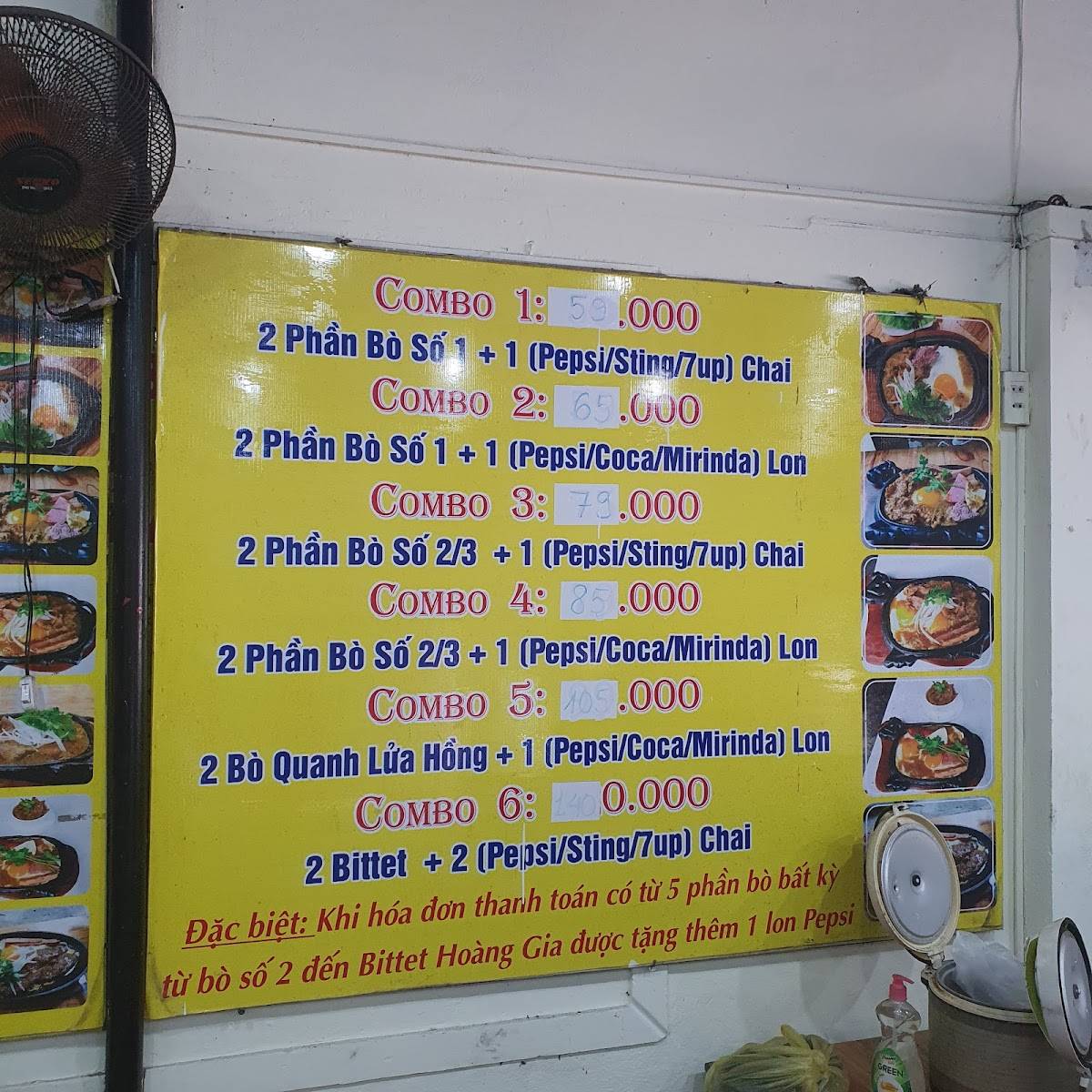 Menu at Quán Bò Né 3 Ngon restaurant, Da Nang, 176 Phạm Cự Lượng