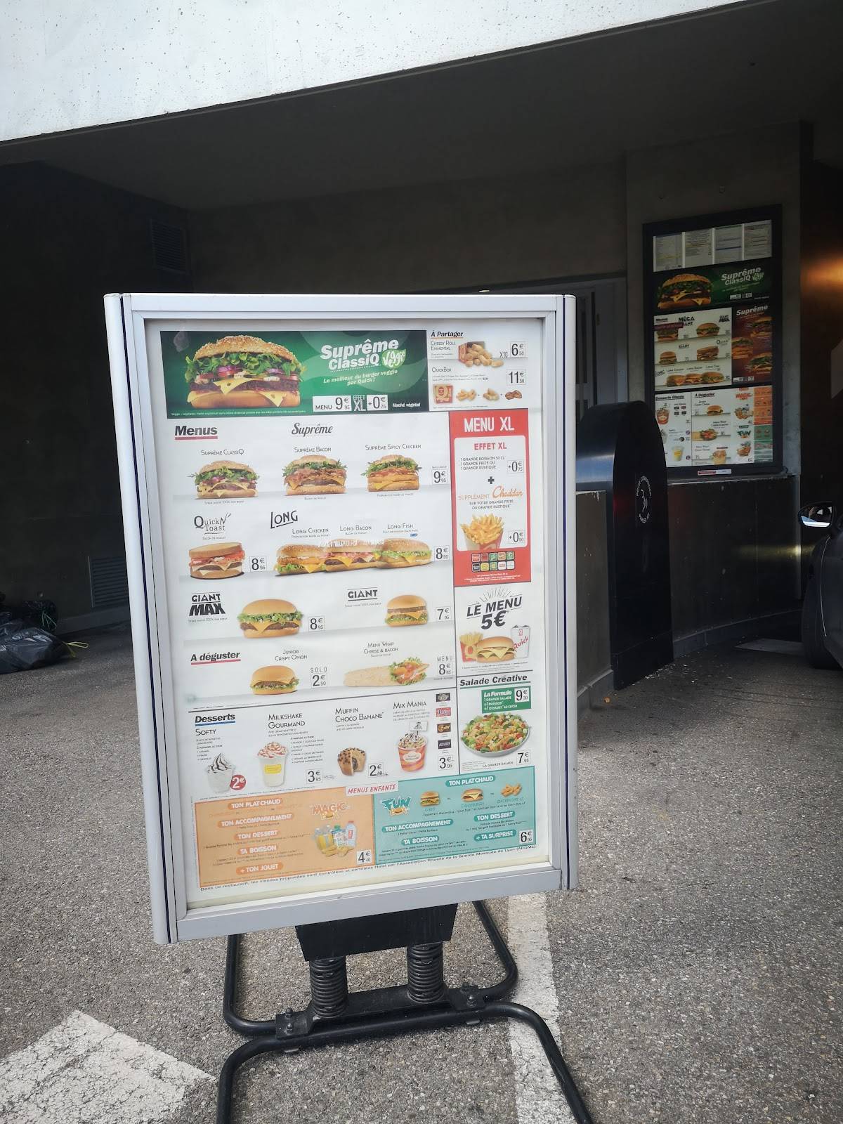 Menu de Quick Echirolles 2