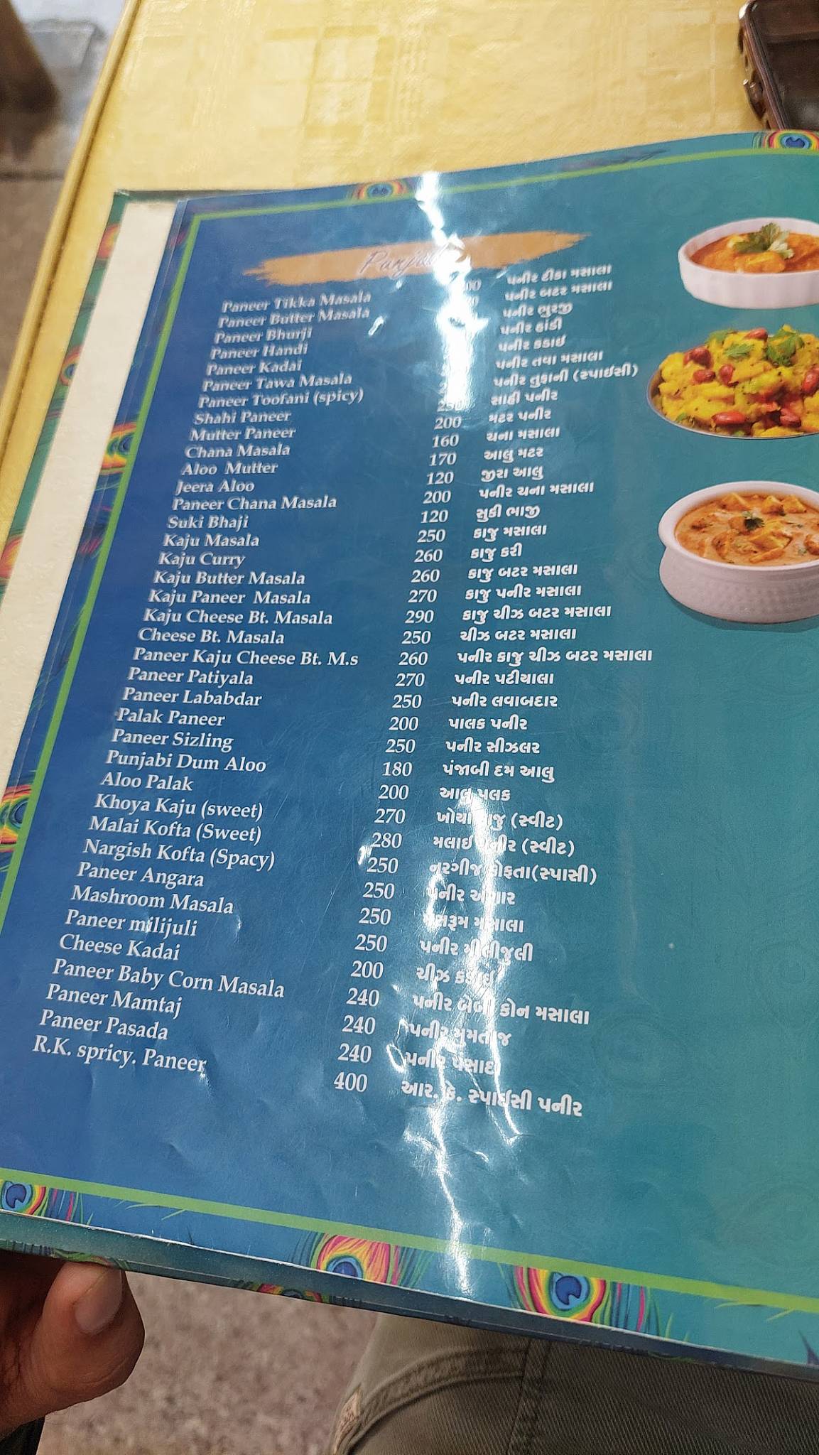 RADHE KRISHNA RESTAURANT menu