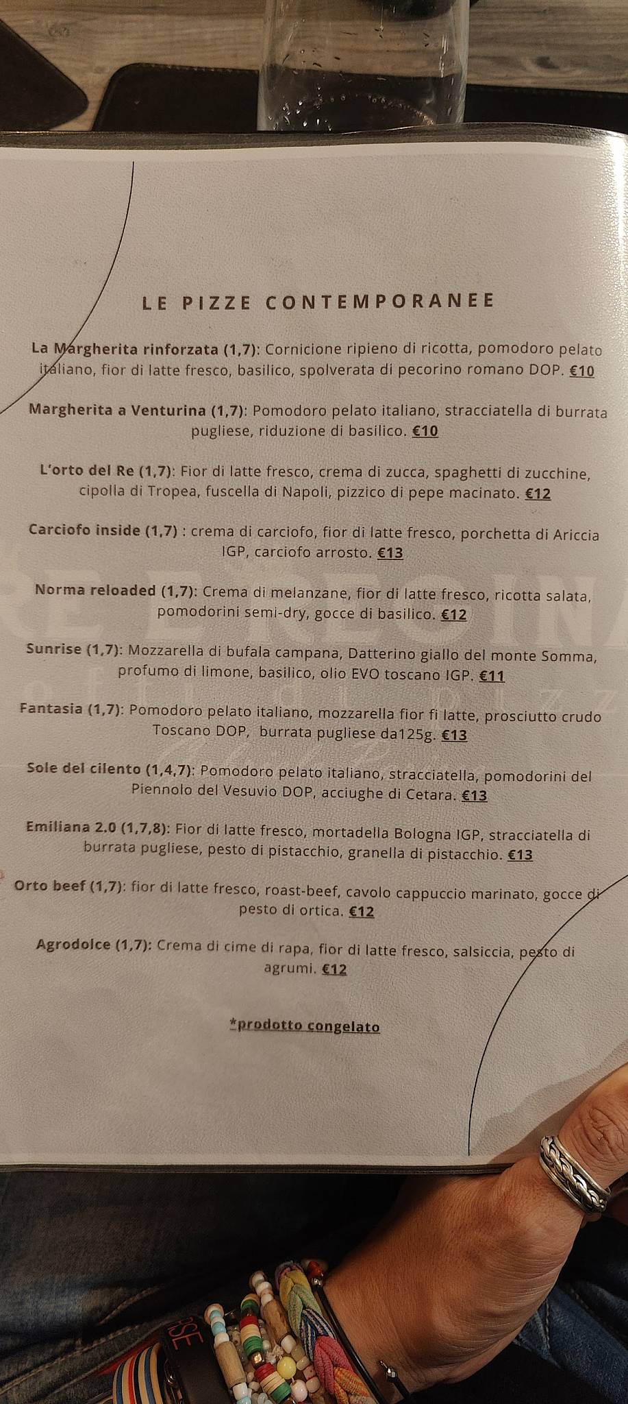 Menu di RE e REGINA Soffi di Pizza 