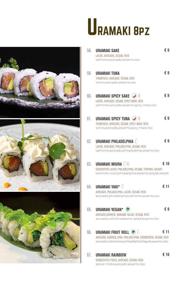 Menu di RICE&CREAM （SUSHI RESTAURANT） 