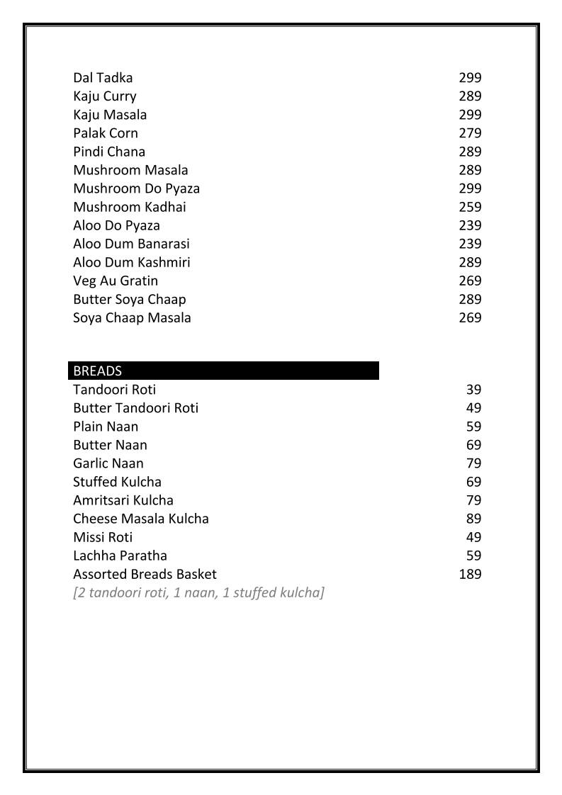 ROLLACOSTA menu