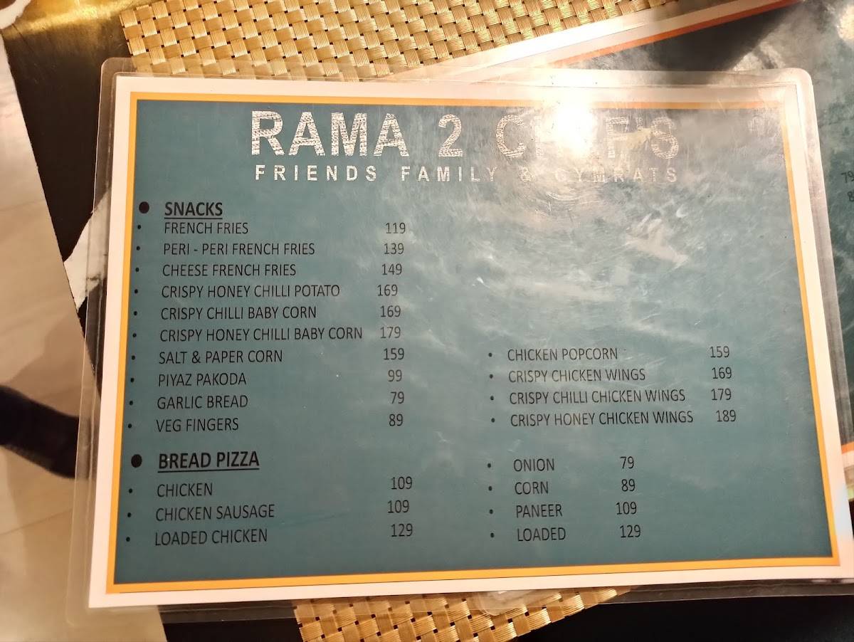 RaMa 2 Chef's Restaurant menu
