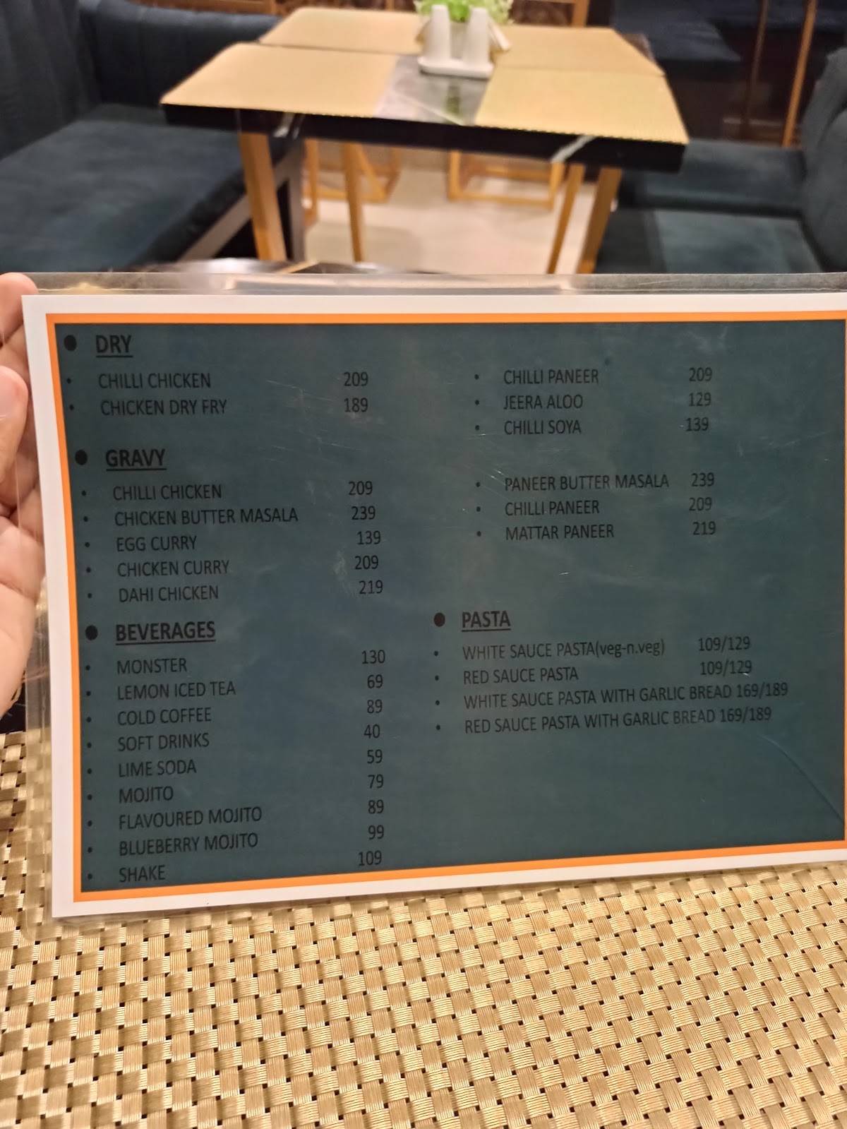 RaMa 2 Chef's Restaurant menu