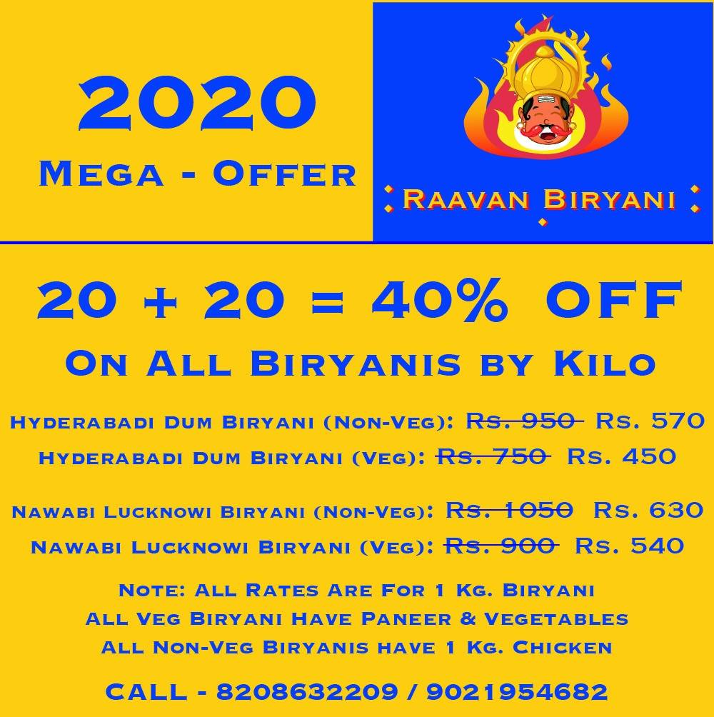Raavan Biryani Co. menu