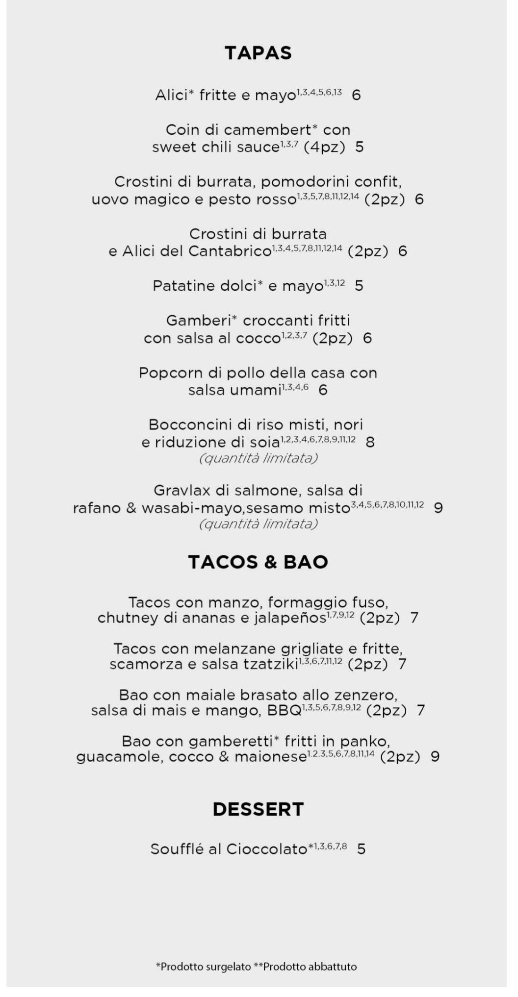 Menu di Radio Bottega 