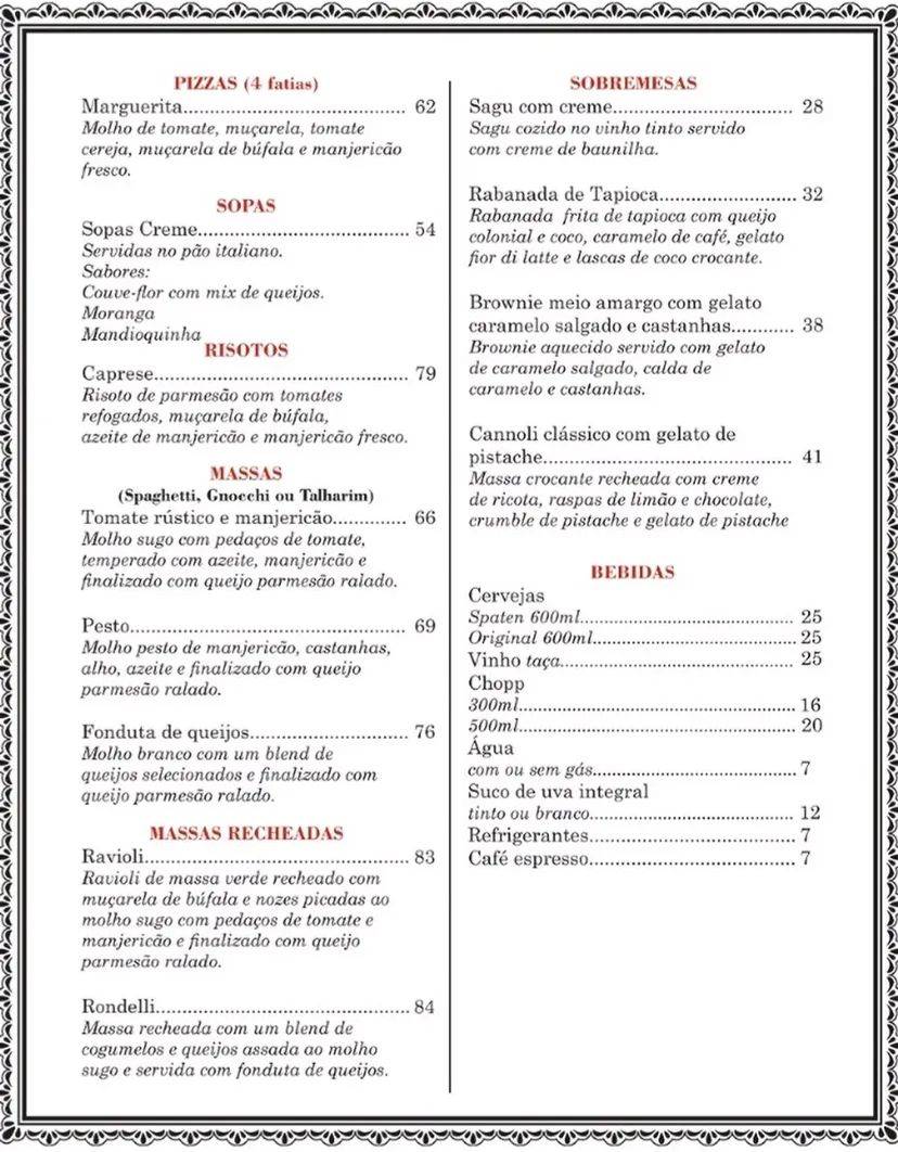 Radisi Bar & Restaurante cardápio