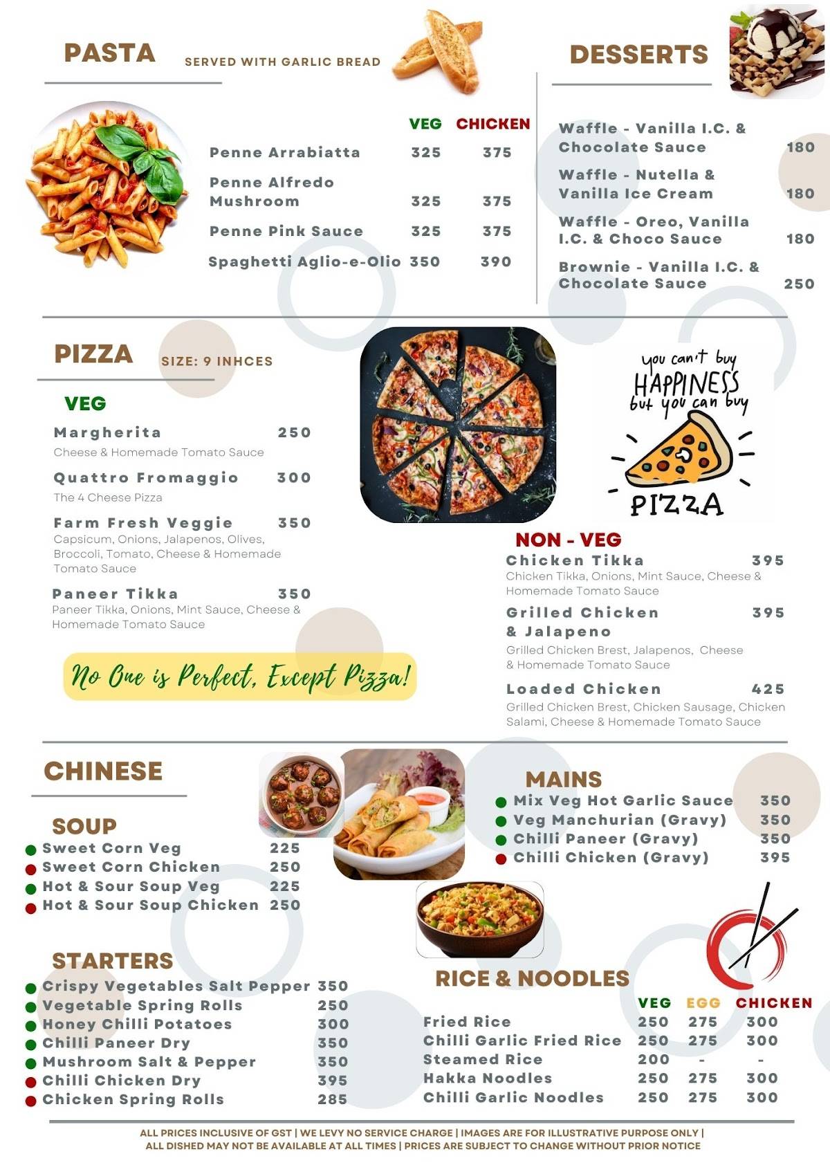 Raffles Cafe menu